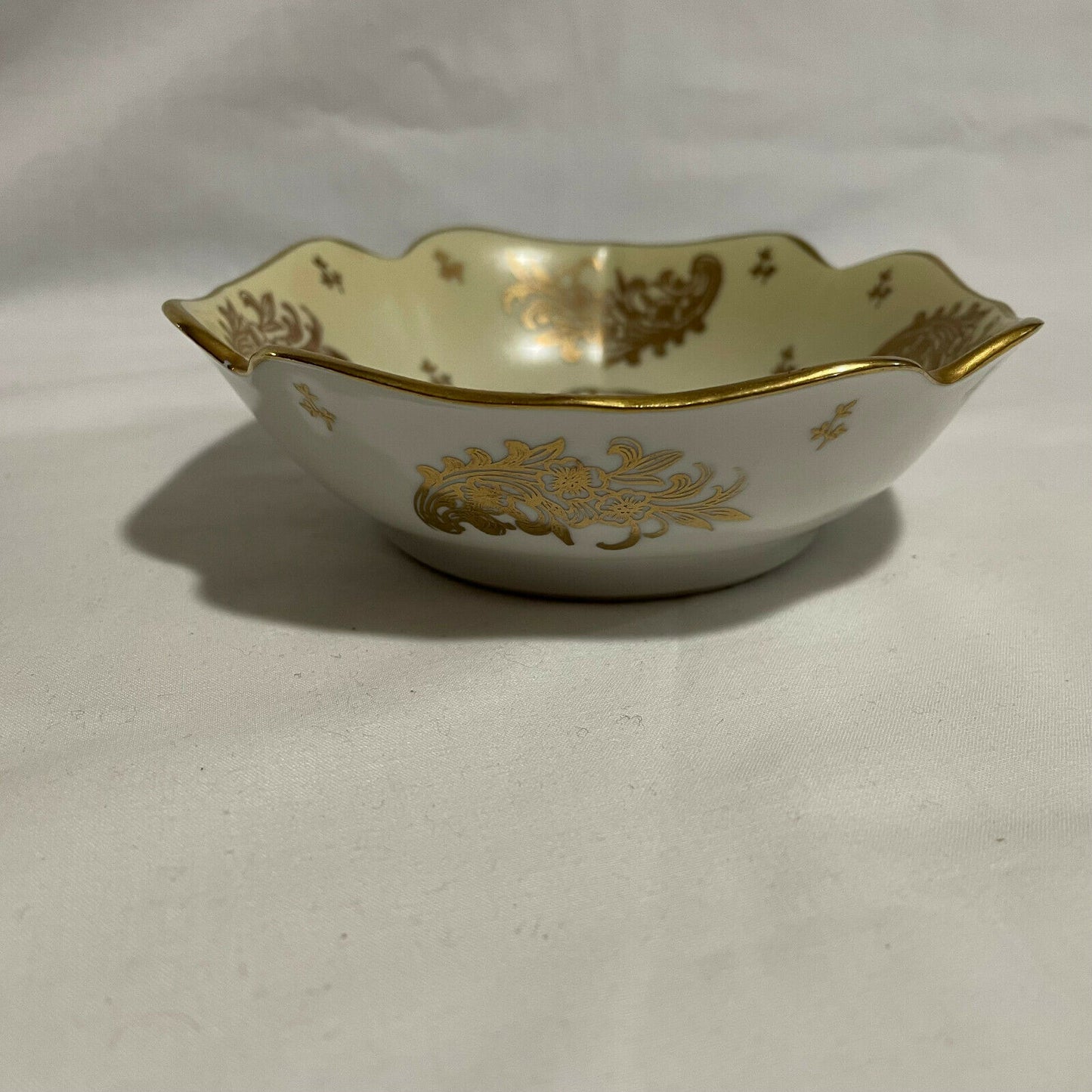 AWC Hand Painted Decorative Ceramic Square Bowl Intricately Detailed France - Nostalgia 2 Now