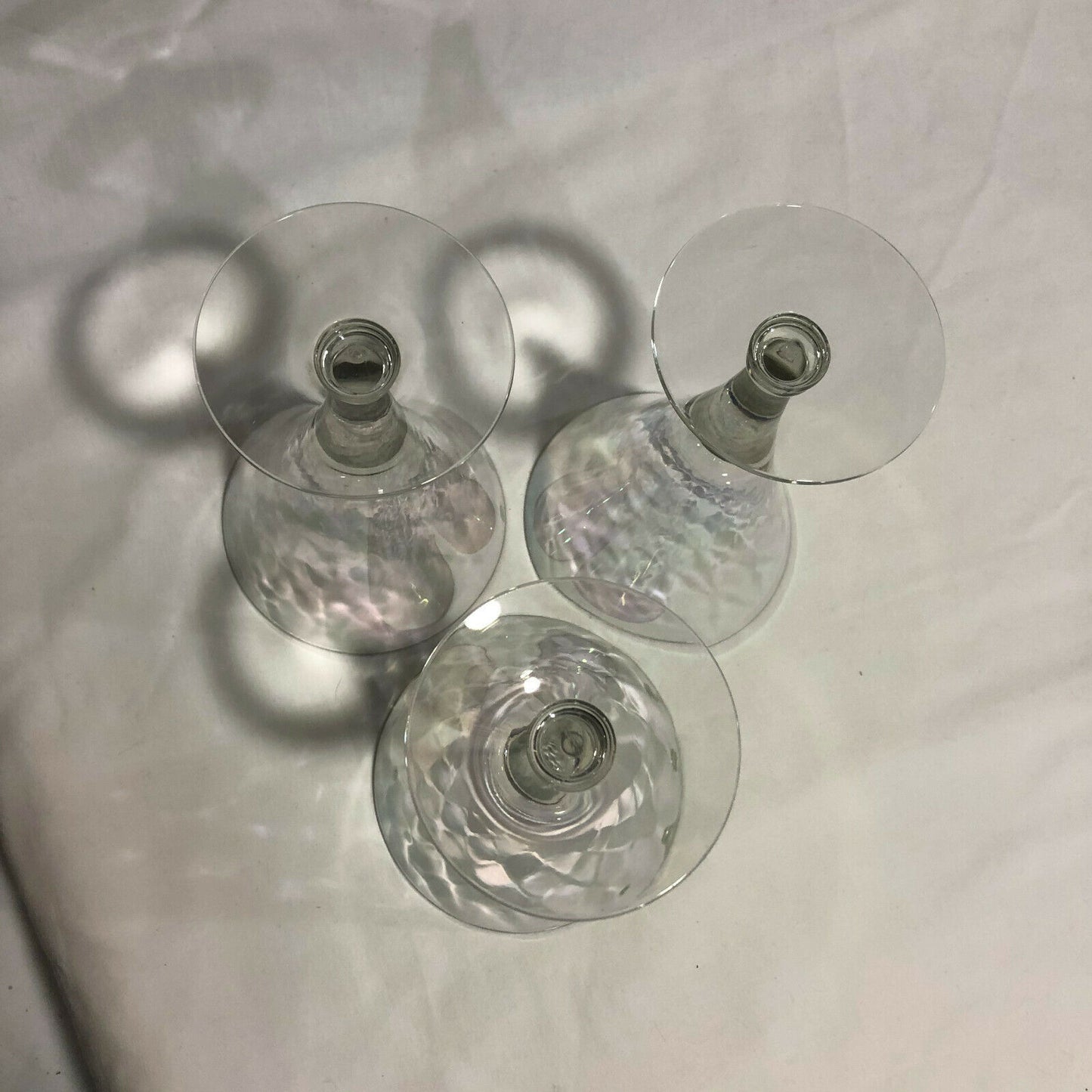 Vintage Iridescent Stemware 3 Tall Wine Glasses - Nostalgia 2 Now