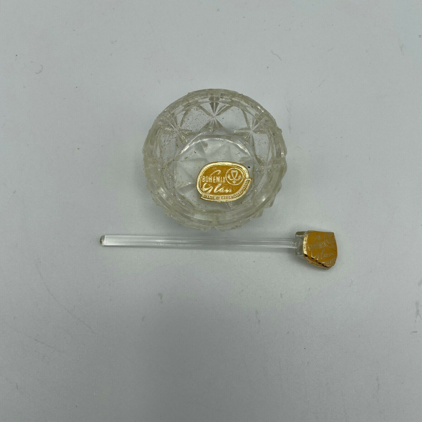 Vintage Bohemian Glass Salt Cellars & Spoons, Set of 6 Original Box - Nostalgia 2 Now