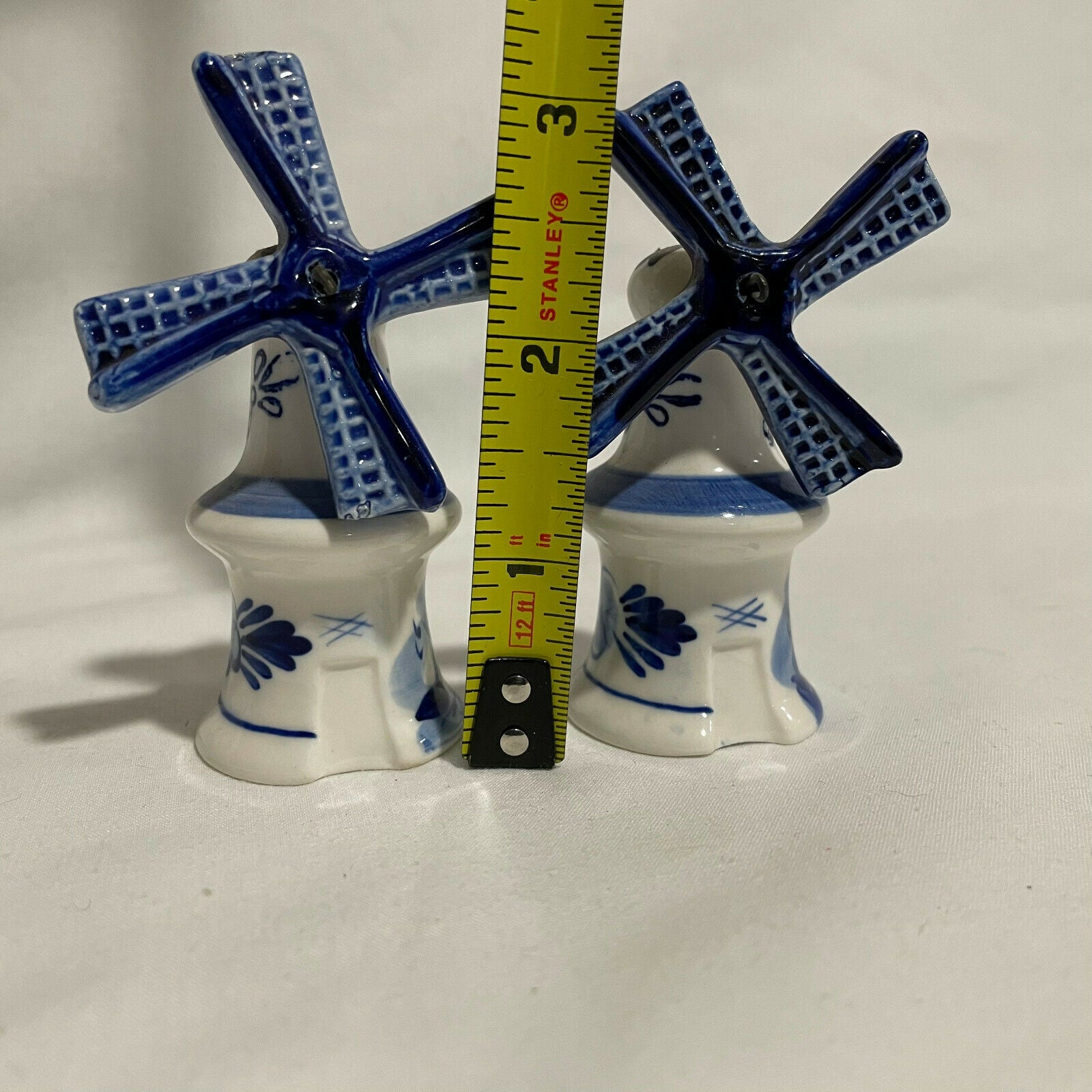 Vintage Blue & White Windmill Salt Pepper Shakers - Nostalgia 2 Now