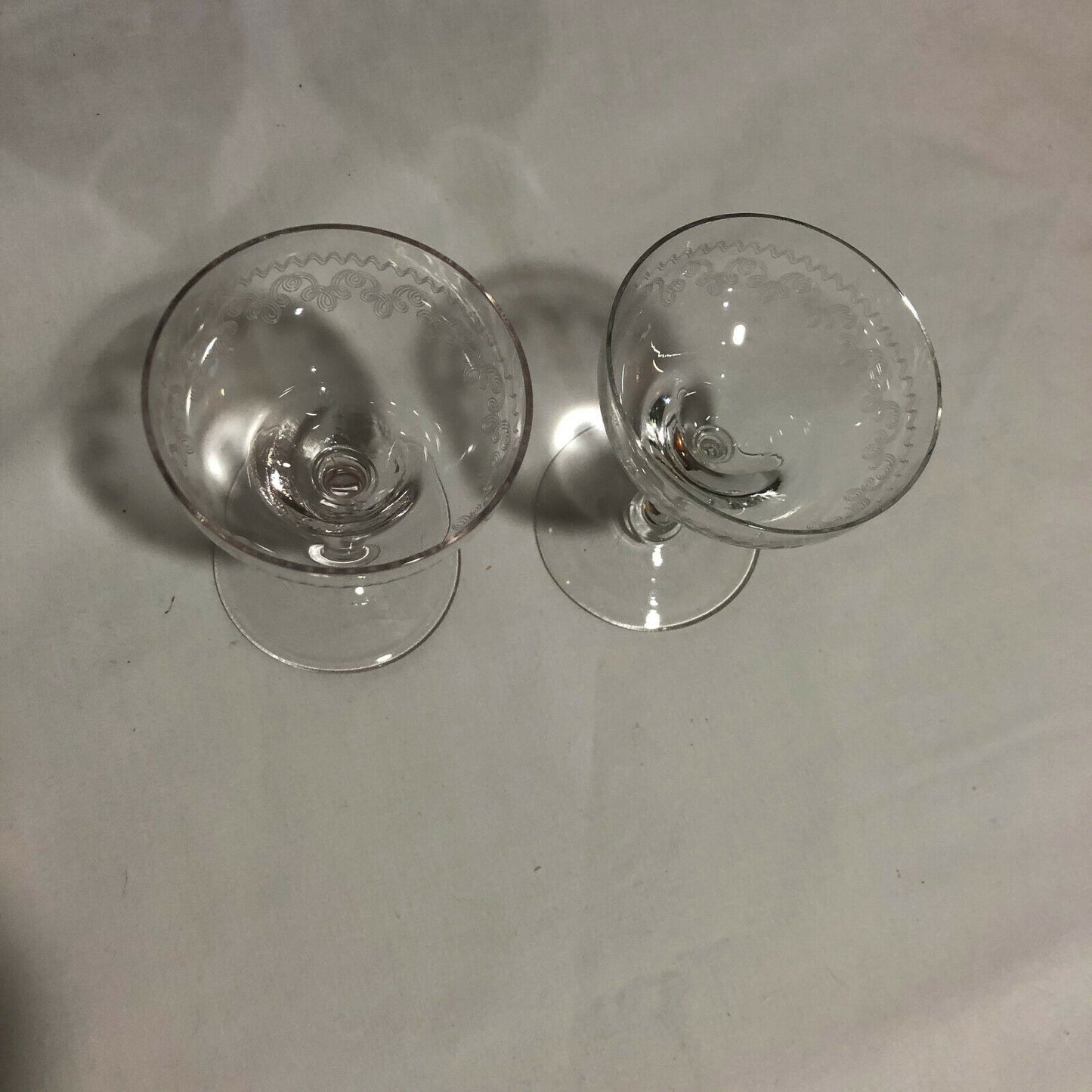 2 Pall Mall Design Vintage Acid Etched Design Wine Glasses-Simply Beautiful! - Nostalgia 2 Now