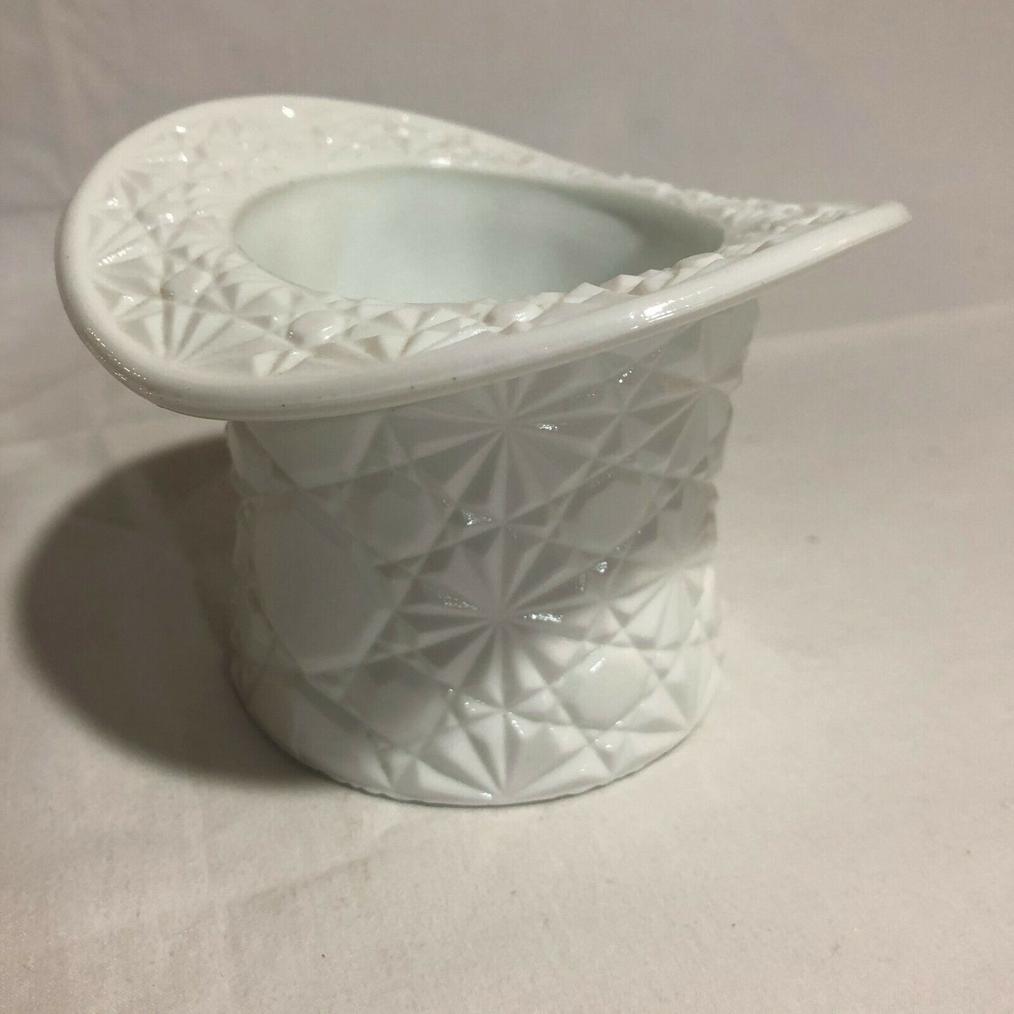 Vintage EMPIRE TOP HAT White Milk Glass - Hat of all Trades - Nostalgia 2 Now