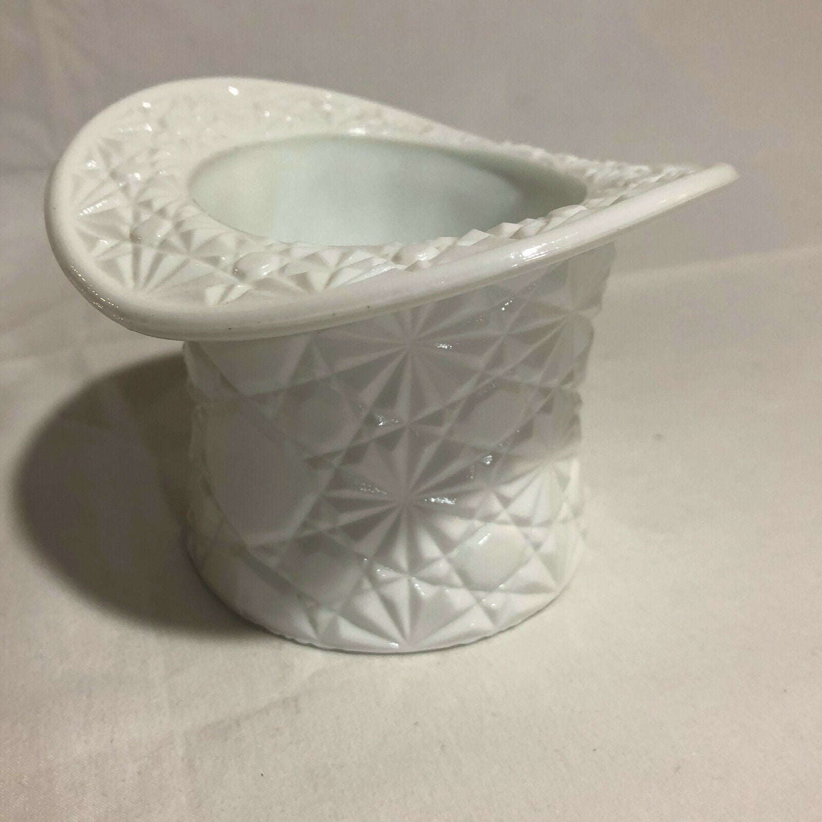 Vintage EMPIRE TOP HAT White Milk Glass - Hat of all Trades - Nostalgia 2 Now