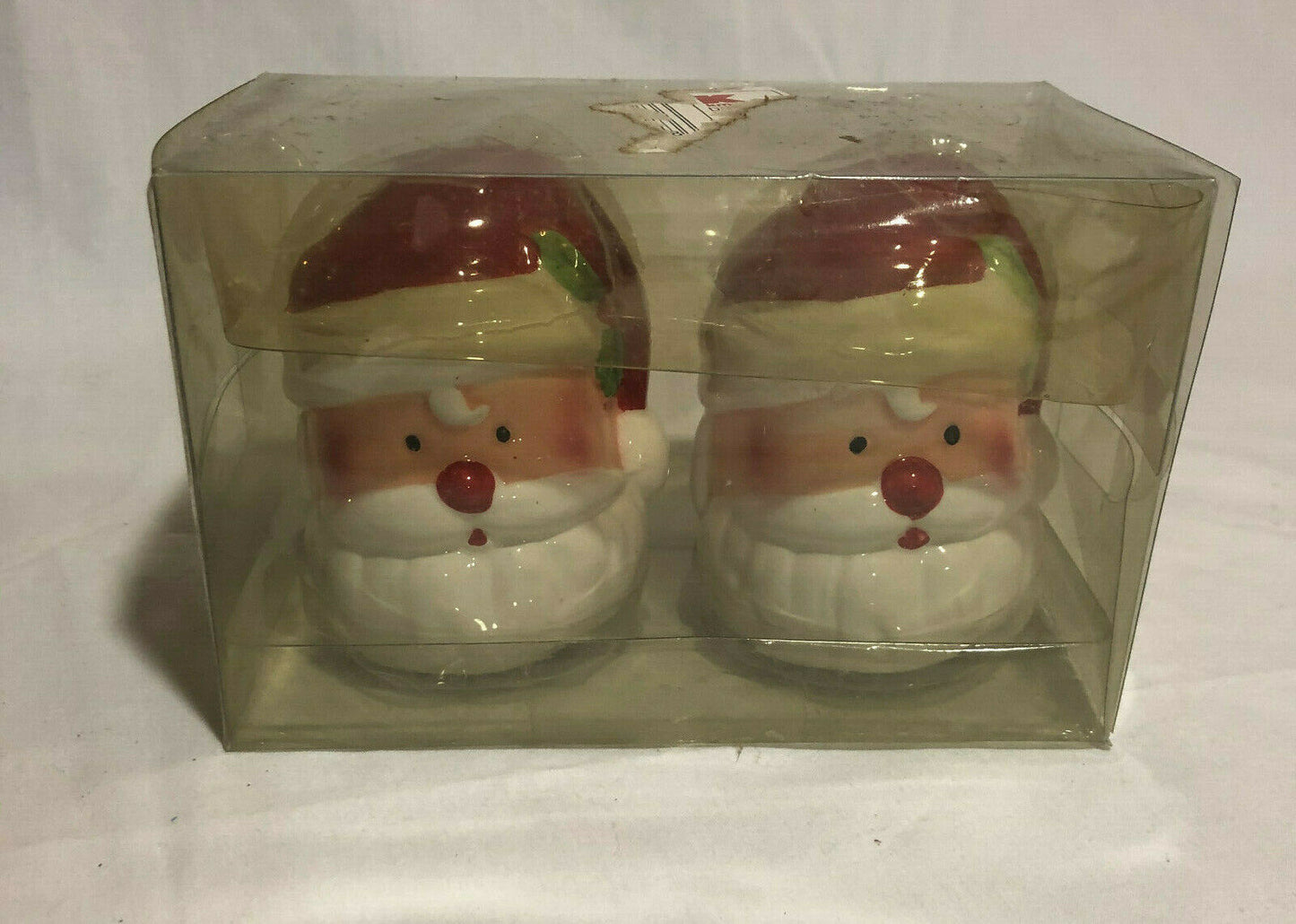 Vintage Santa Claus Heads Salt & Pepper Shaker Set  ORIGINAL BOX - Nostalgia 2 Now