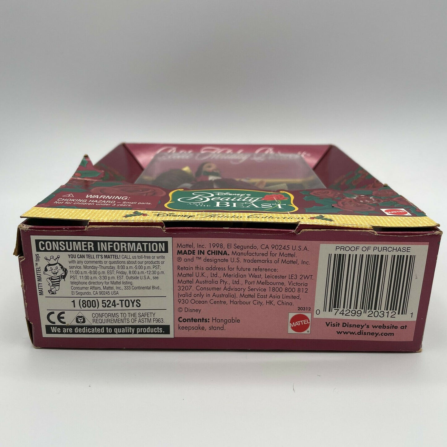 Disney Petite Holiday Princess "Beauty and The Beast" with Stand - Nostalgia 2 Now