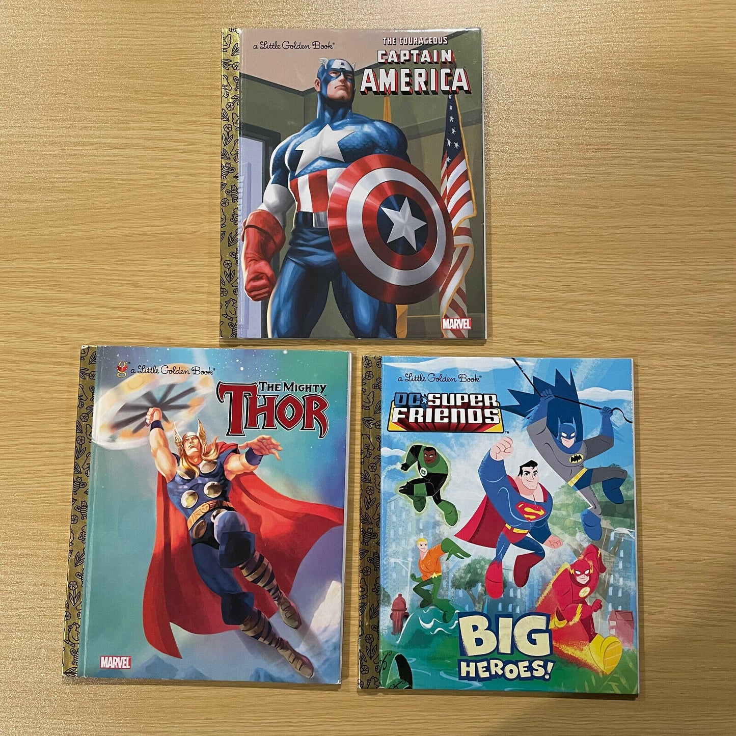 Marvel and DC Super Hero's Golden Books, Lot of 3 - Nostalgia 2 Now