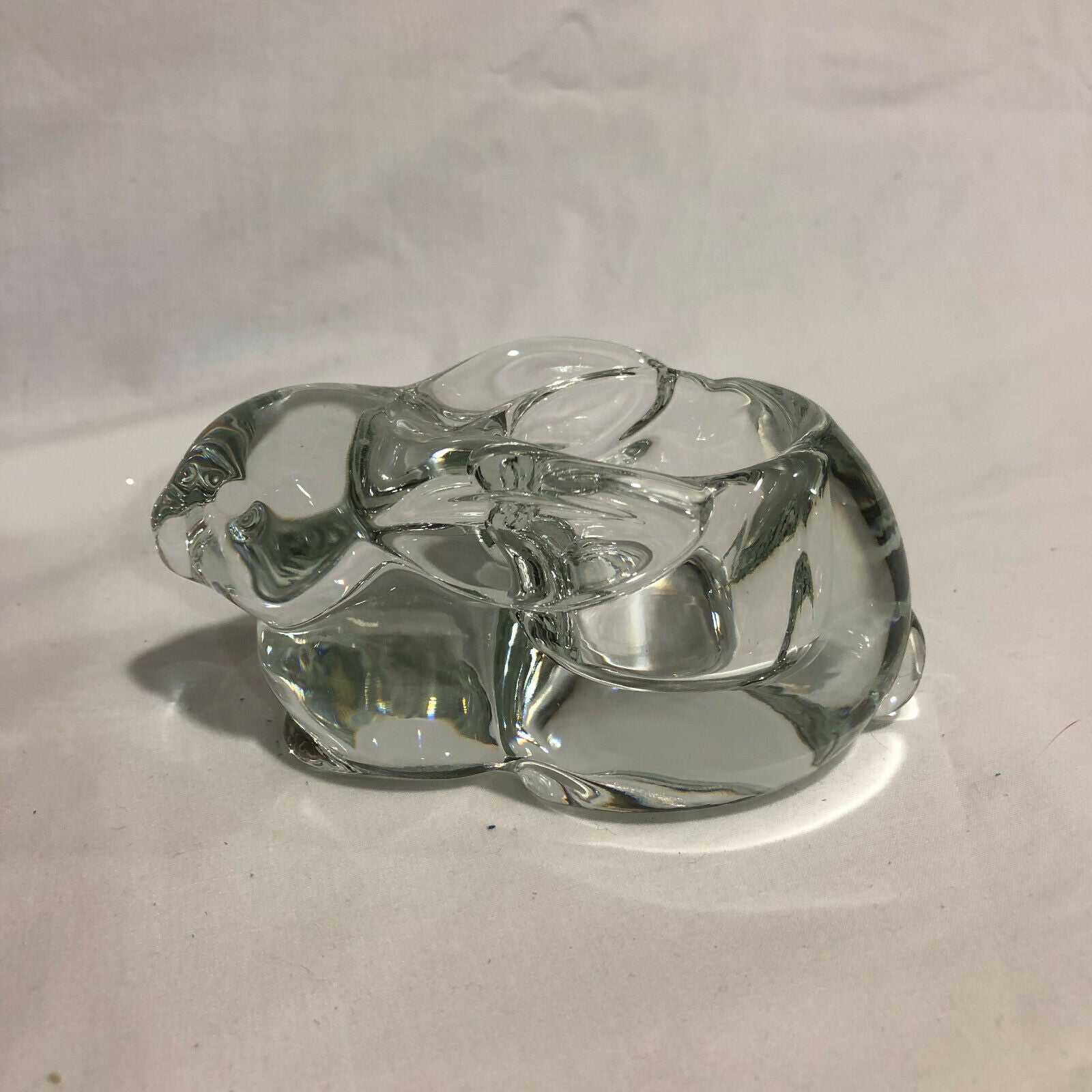 Heavy Glass Bunny Rabbit Votive Tealight Candle Holder- Pretty! - Nostalgia 2 Now