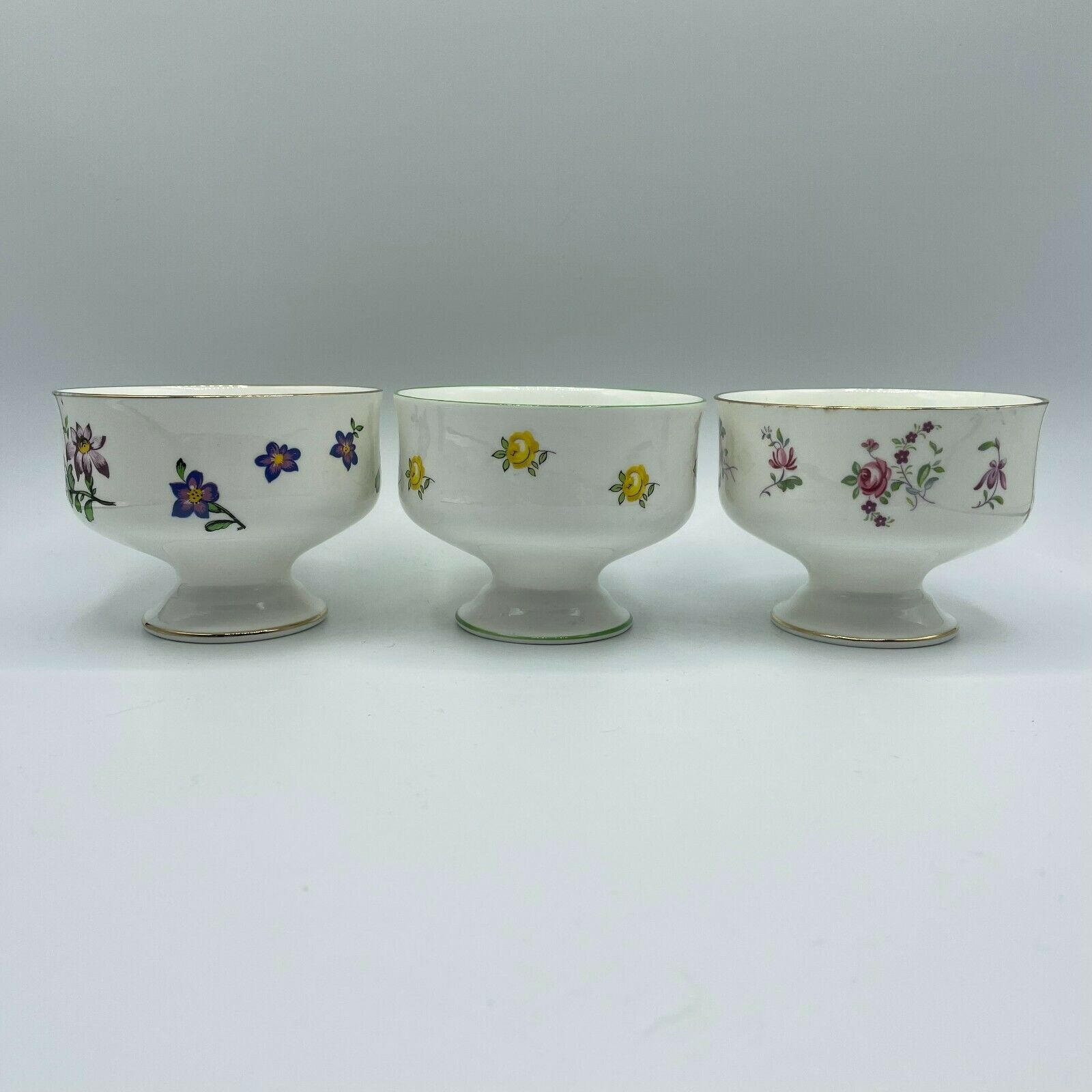 Vintage Pedestal Dessert/Sherbet Dishes Royal Victoria, Lot of 3 - Nostalgia 2 Now