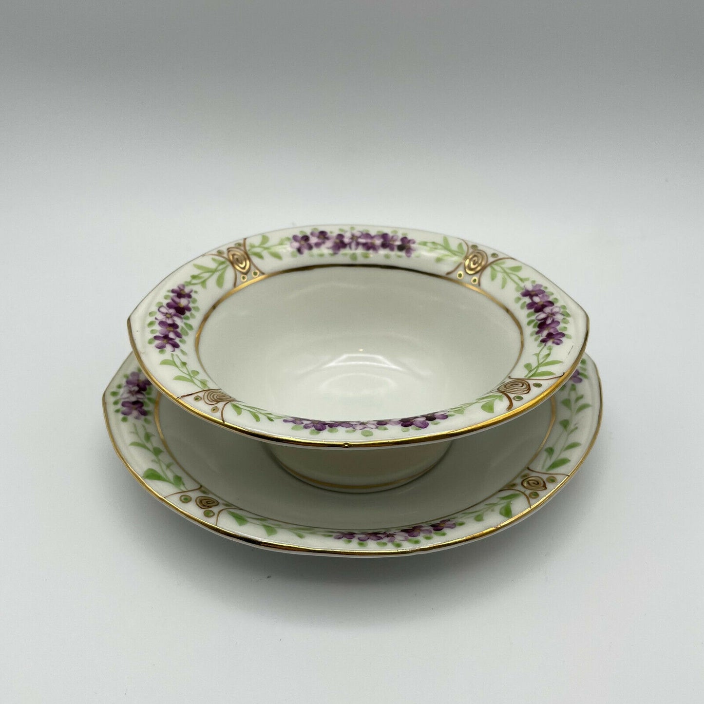 Vintage Hand Painted Nippon Bowl with Matching Plate - Nostalgia 2 Now