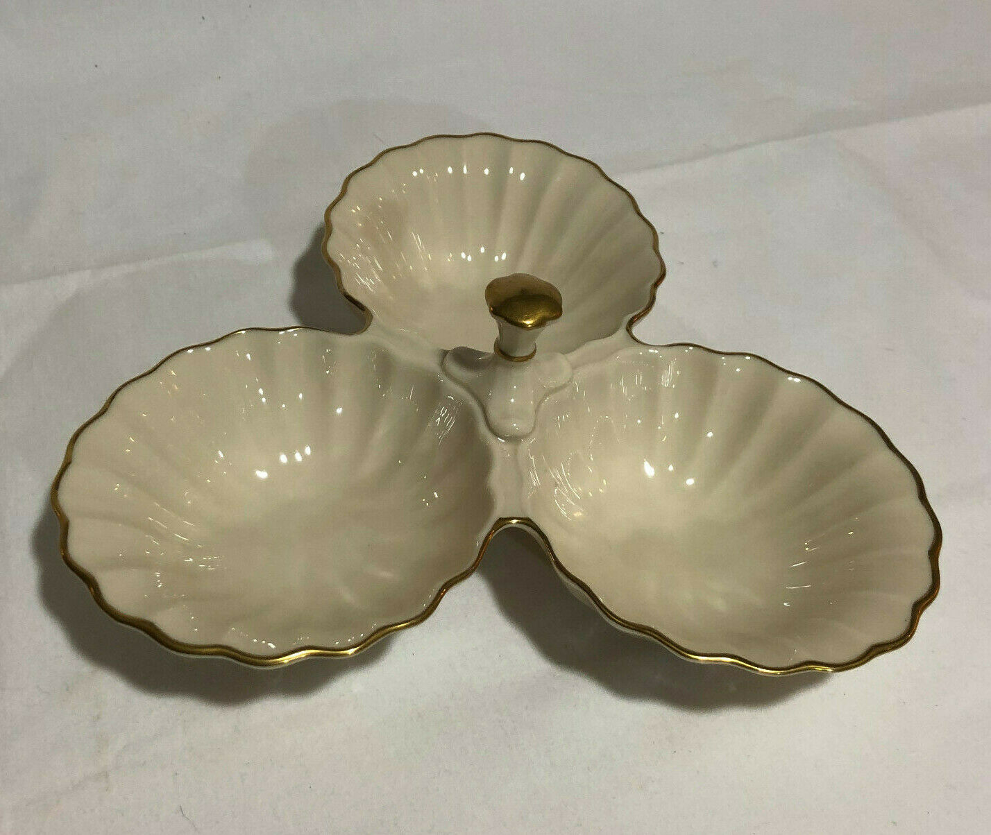 Lenox Ivory Fontaine Server Divided Dish with Gold Accents - Nostalgia 2 Now