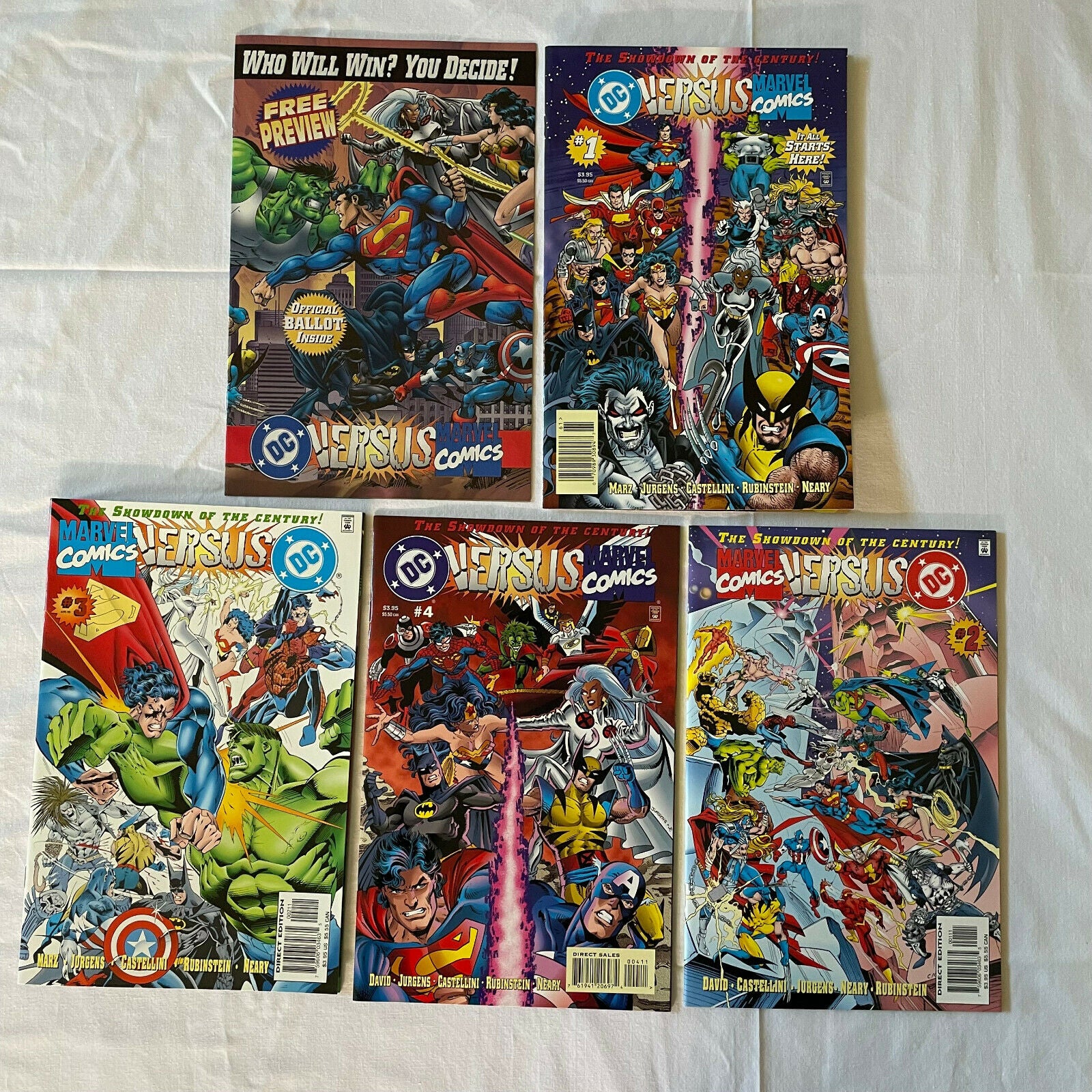DC versus Marvel Comics 1-4 Full Set and Consumer Preview - Nostalgia 2 Now