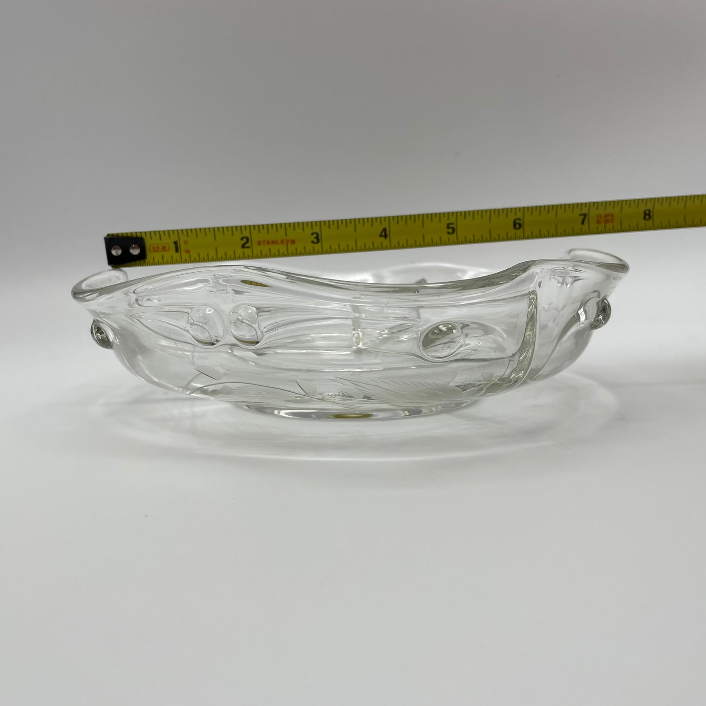 Vintage Elegant Divided Dish with Delicate Etching