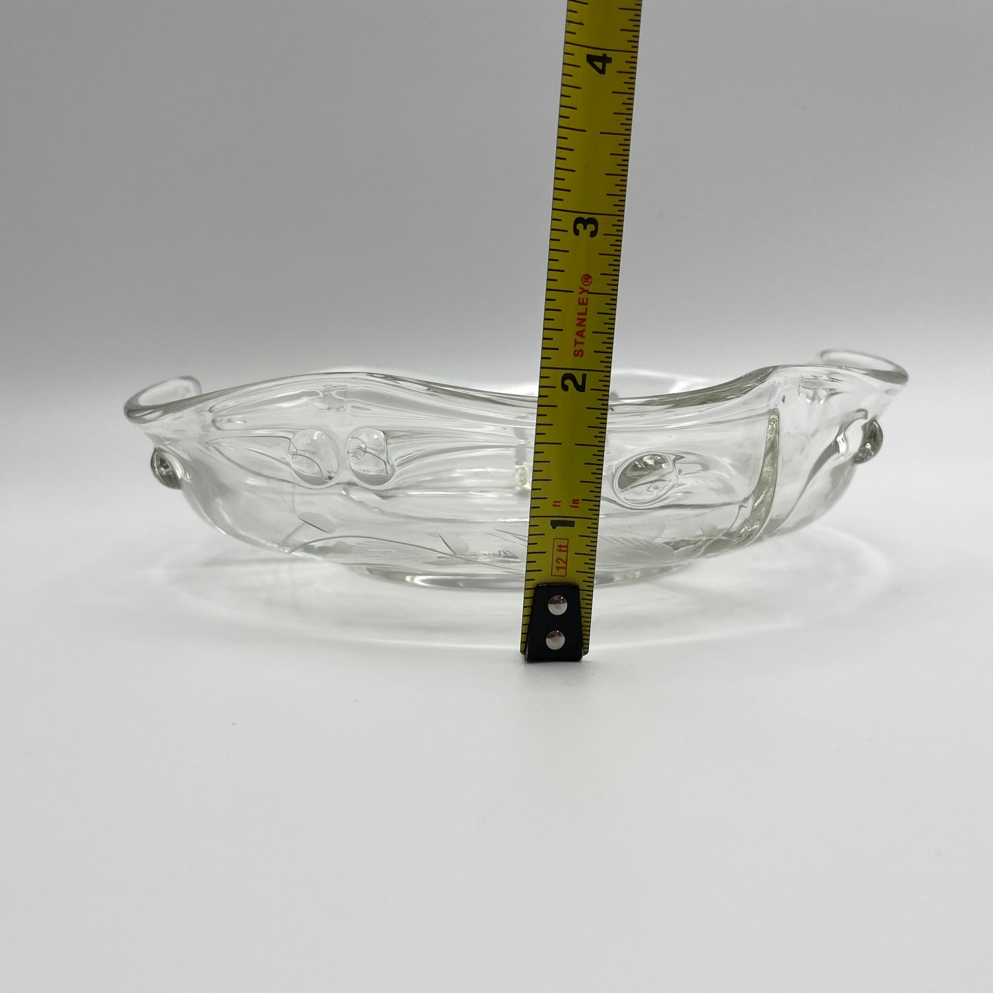 Vintage Elegant Divided Dish with Delicate Etching