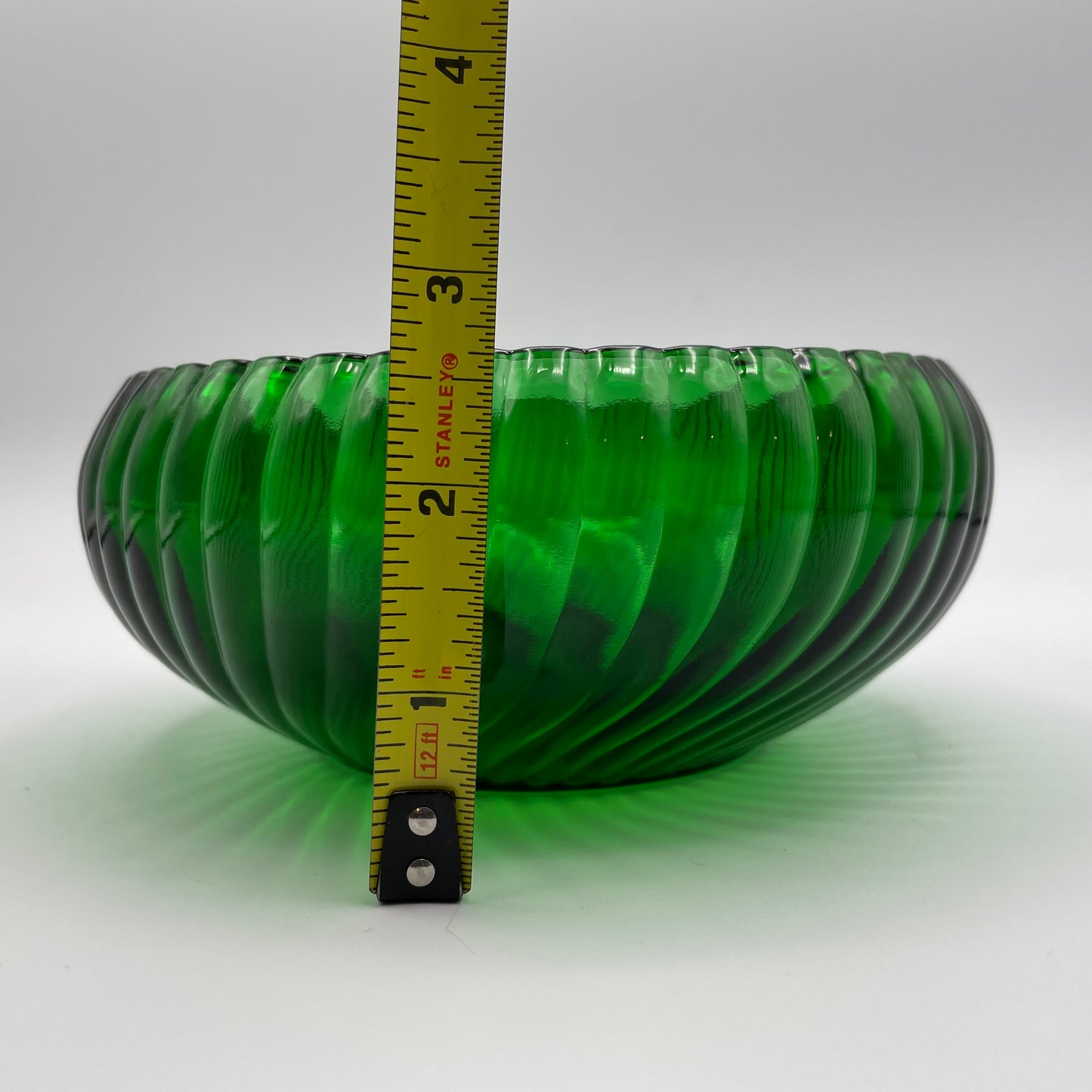 Vintage Anchor Hocking Cupped Bowl, Forest Green