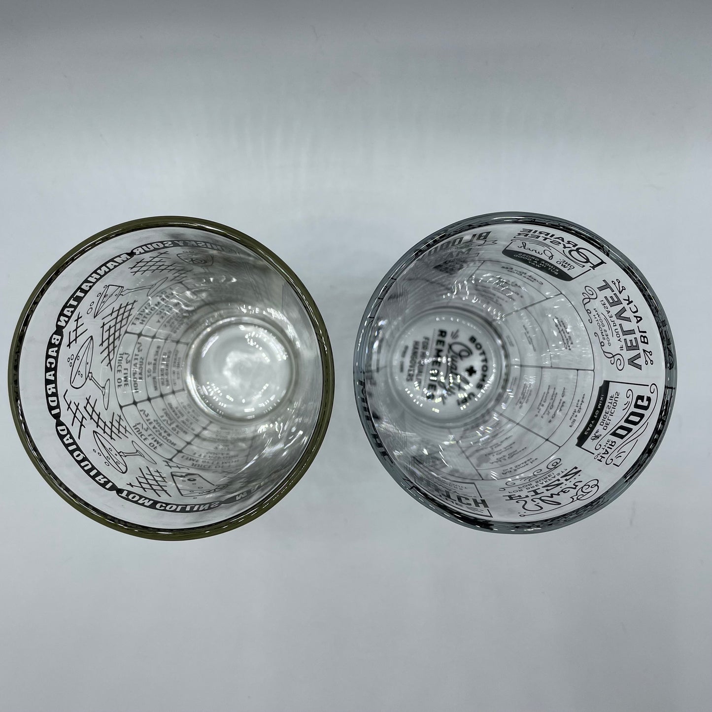 Bartender Cocktail Mixed Drink Recipe Shaker, Set of 2