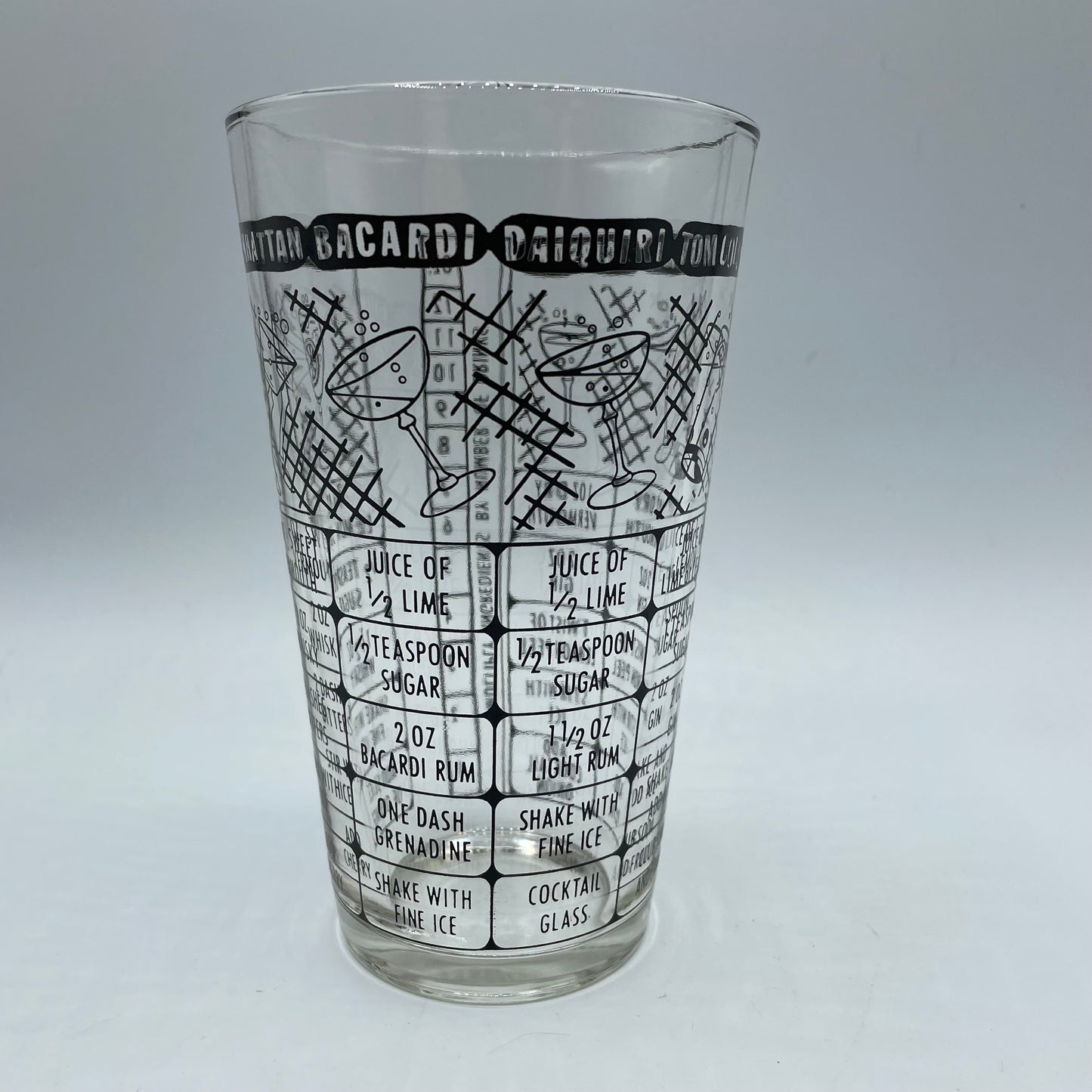 Bartender Cocktail Mixed Drink Recipe Shaker, Set of 2