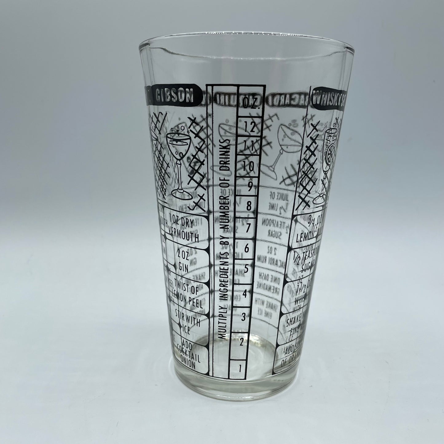 Bartender Cocktail Mixed Drink Recipe Shaker, Set of 2