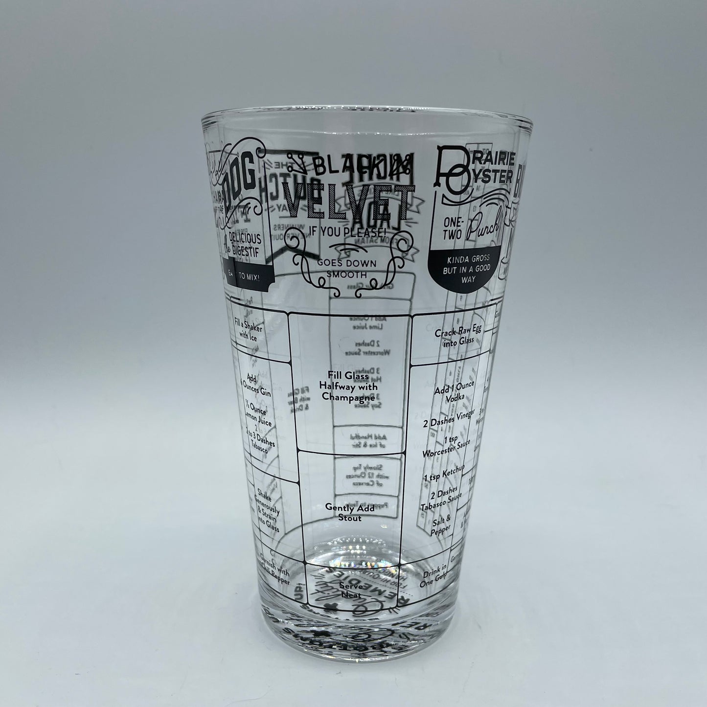 Bartender Cocktail Mixed Drink Recipe Shaker, Set of 2