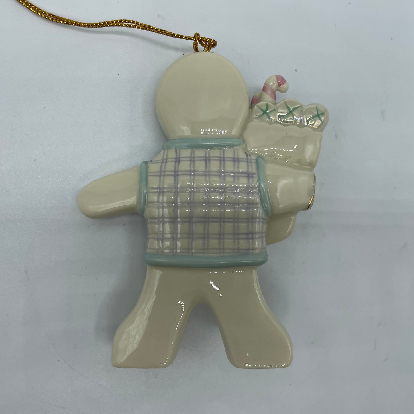 2003 Lenox Gingerbread Man Christmas Gentleman Christmas Holiday Ornament W/ COA