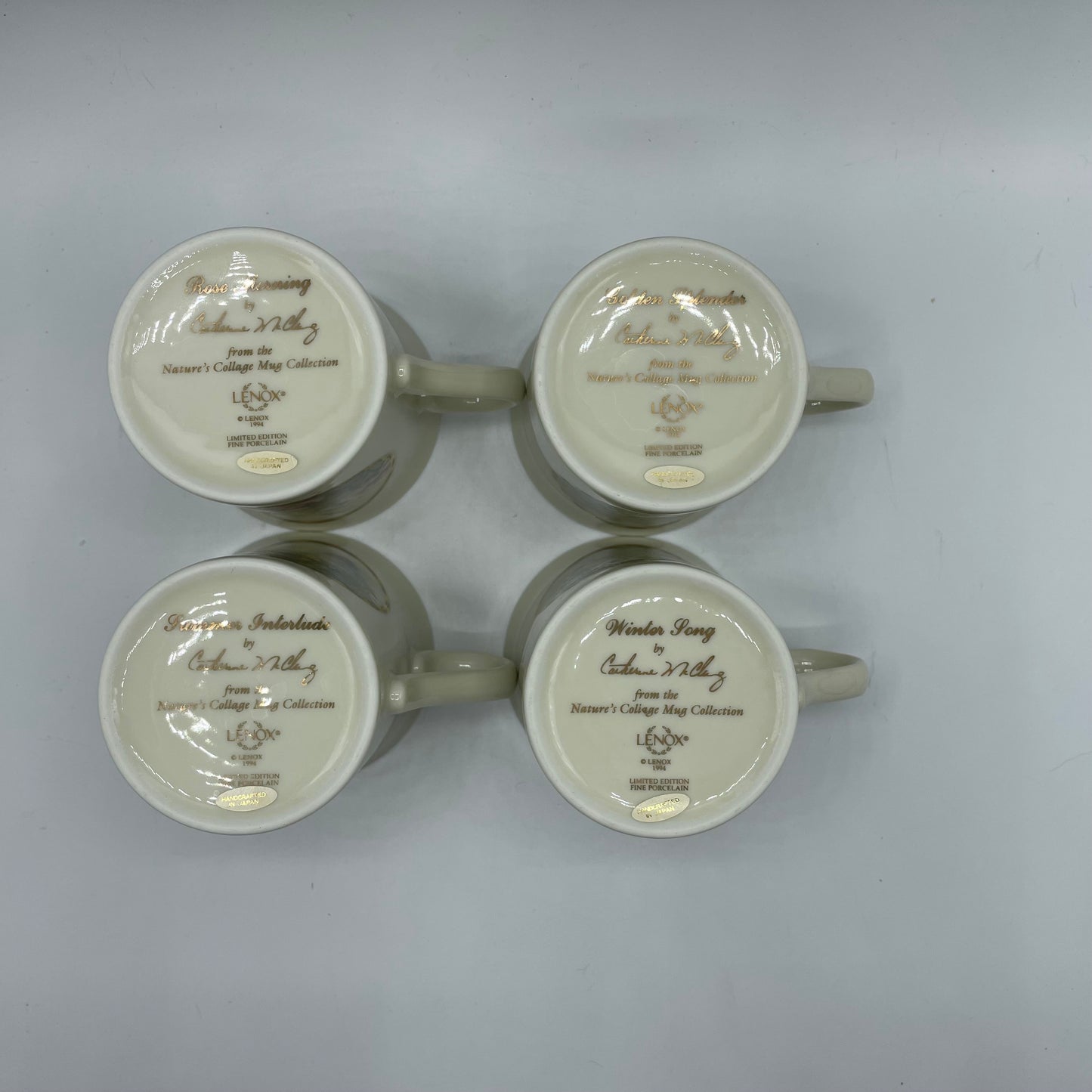 Vintage Lenox Catherine McClung Nature’s Collage Mug Collection