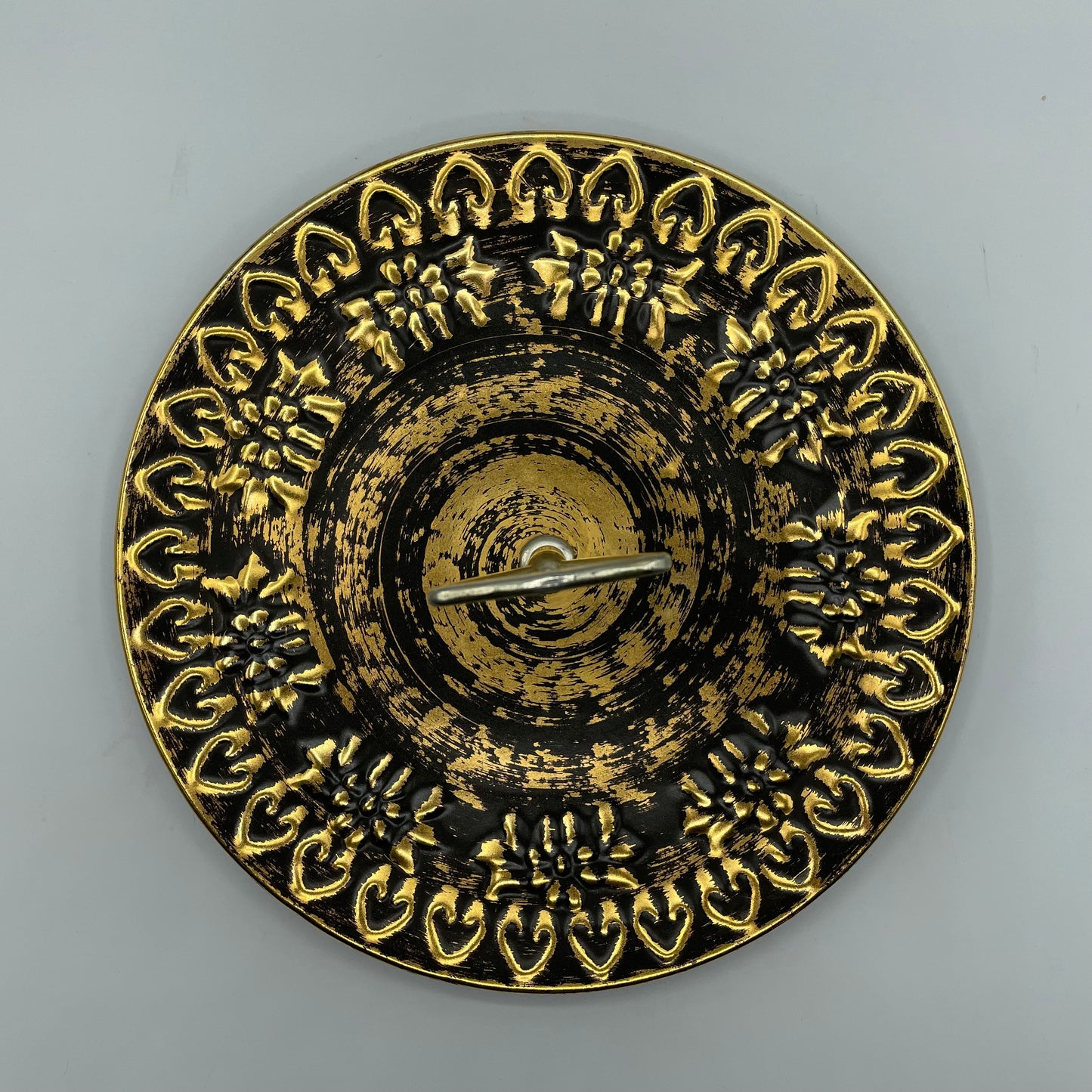 Stangl Pottery Tidbit Tray Black and Gold #5151 Vintage USA