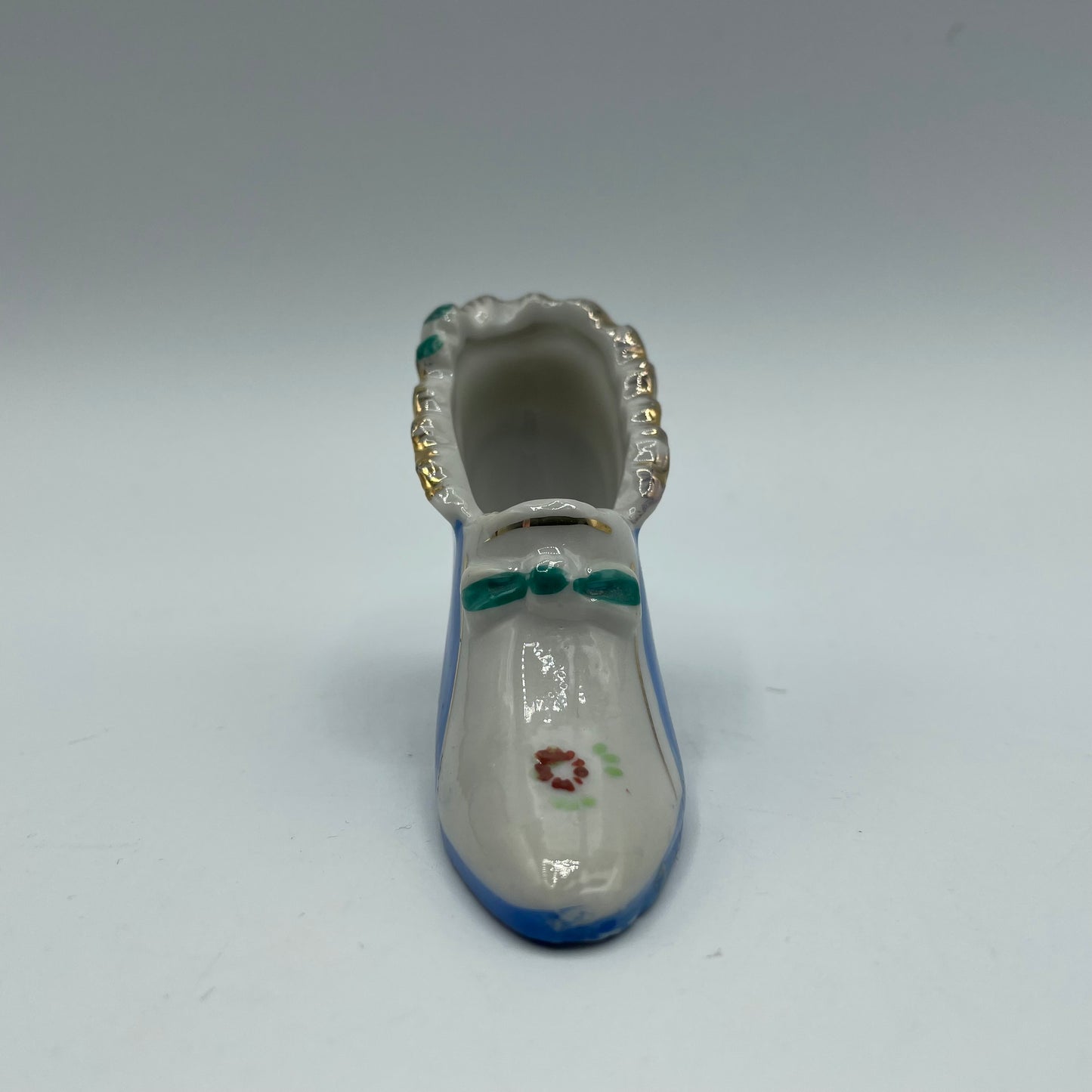 Vintage Victorian Porcelain Mini Shoes Hand Painted, Set of 2- Japan