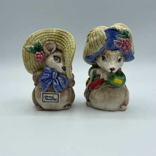 1991 Fitz and Floyd Mice Salt & Pepper Shakers