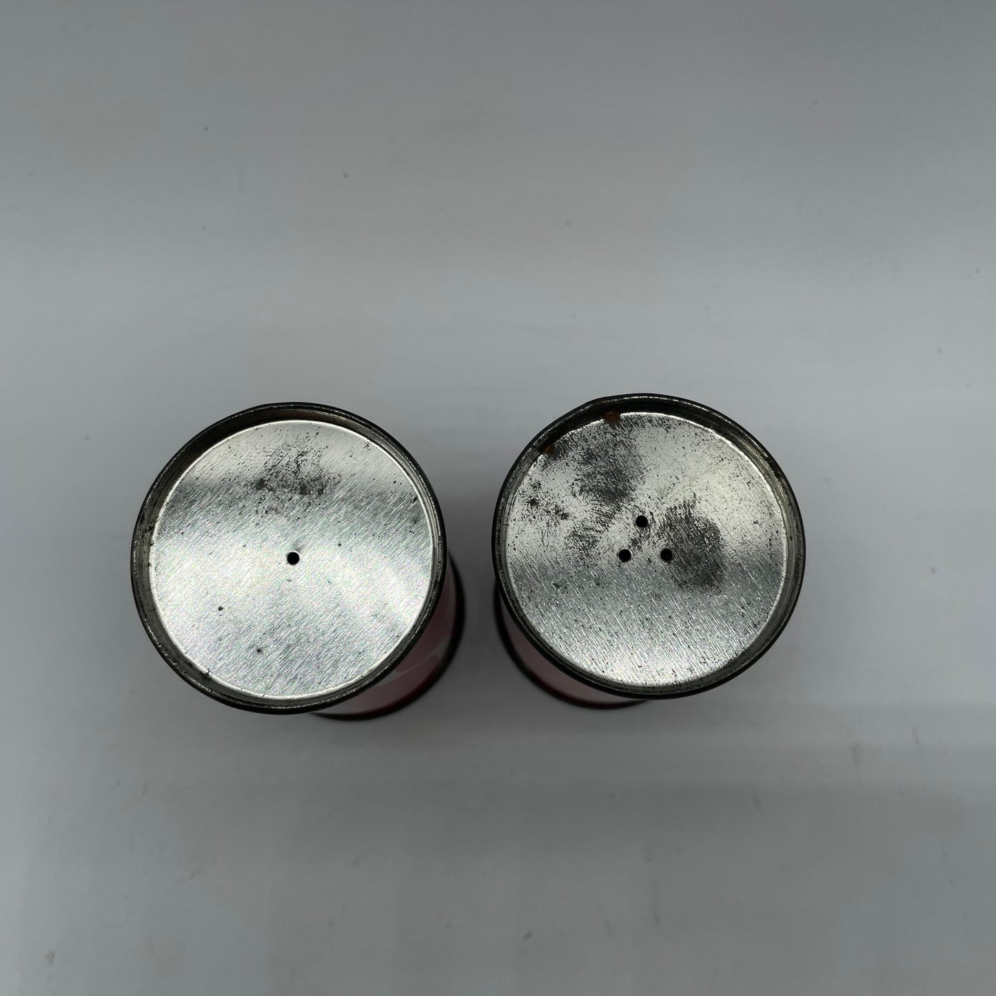 Vintage Coca Cola Salt & Pepper Shakers Set Tin