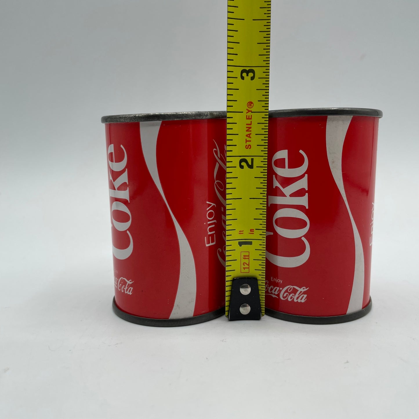 Vintage Coca Cola Salt & Pepper Shakers Set Tin