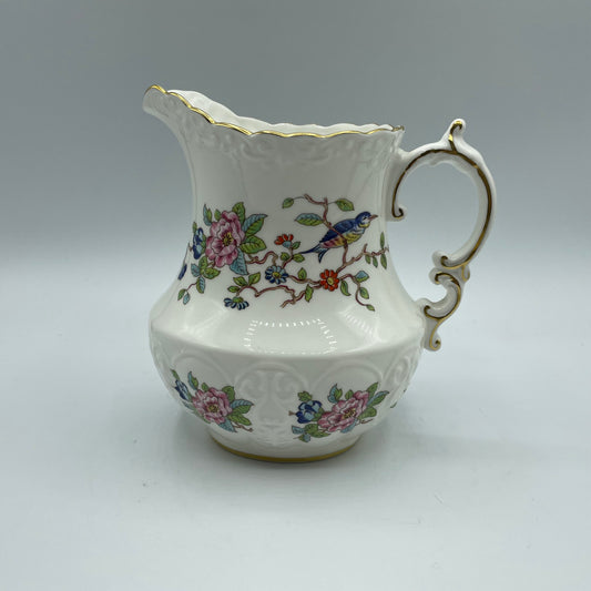 Aynsley Pitcher With Pembroke Pattern - Blue Bird Floral Design