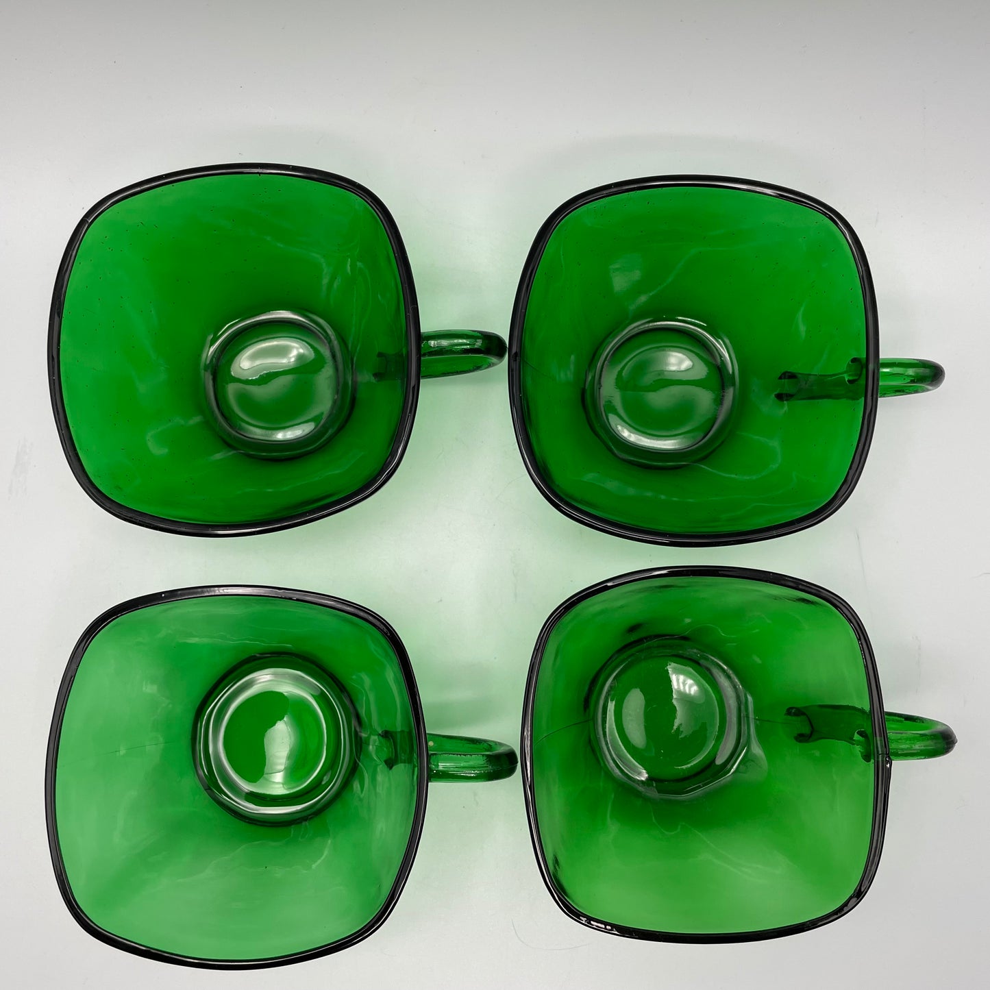 Anchor Hocking Green Charm Cups, Set of 4