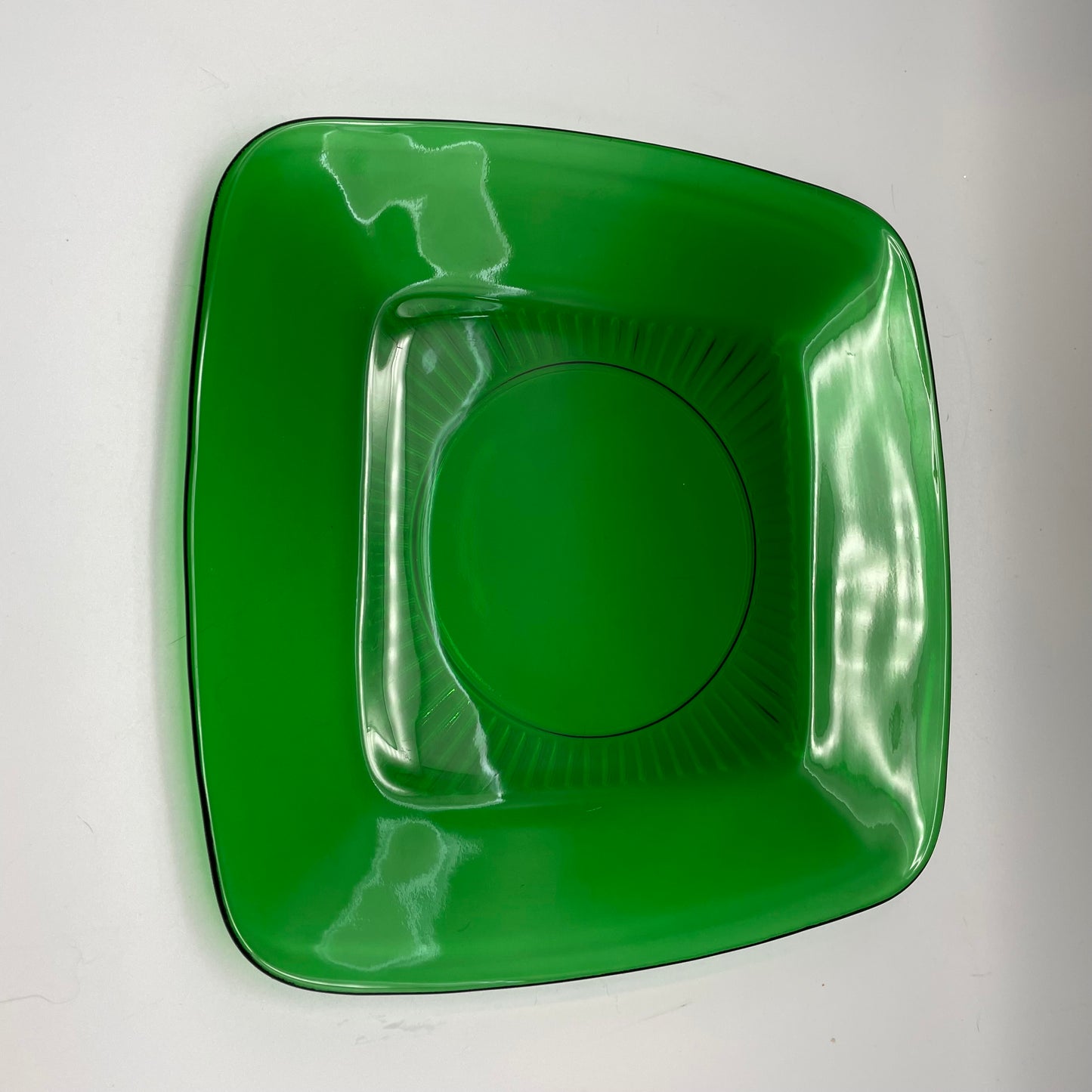 Anchor Hocking Green Charm 8" Plates, Set of 2
