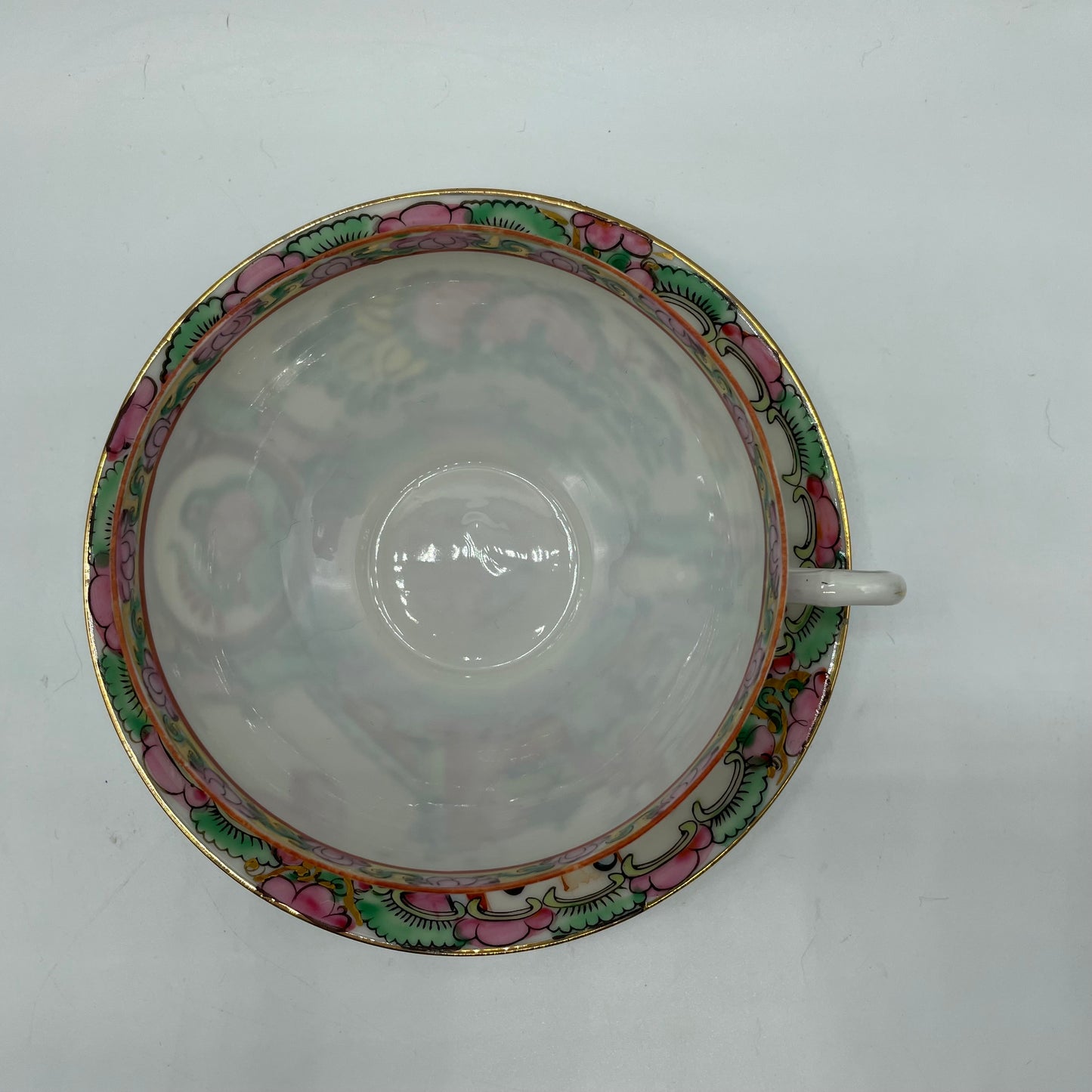 Japanese Porcelain Ware Geisha Design Cup & Saucer