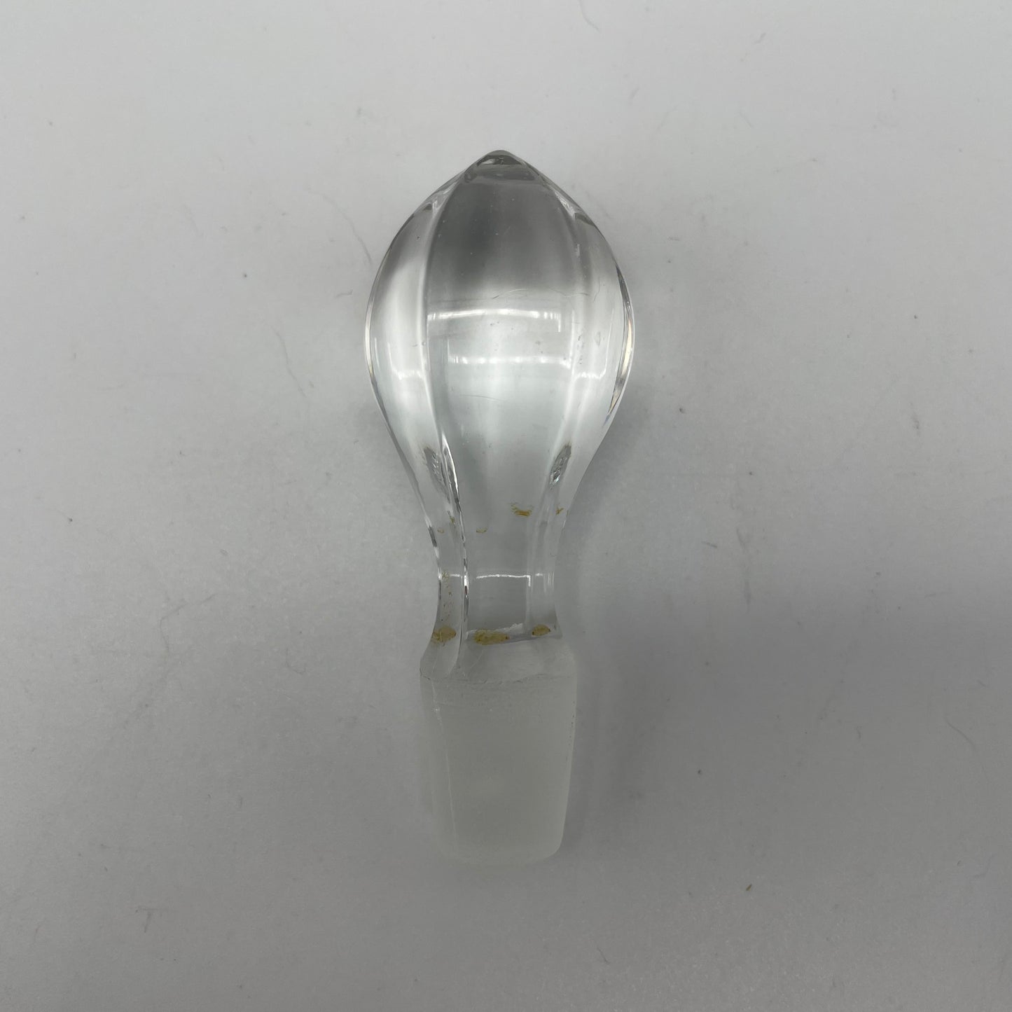 Glass Cruet & Stopper with Etched Floral Pattern