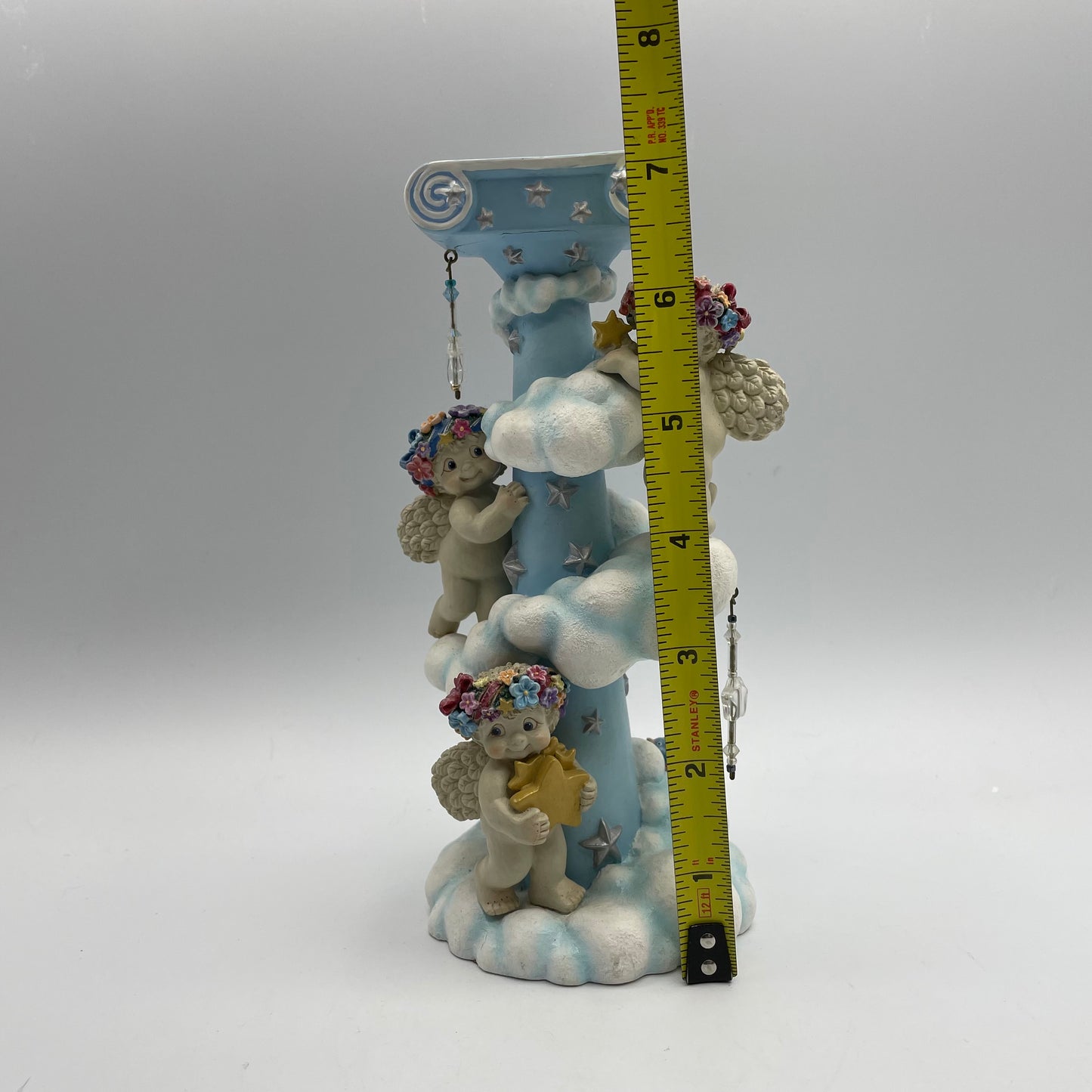 Dreamsicles Candlestick-Cherubs & Stars light Blue Perfect for a Baby's Room