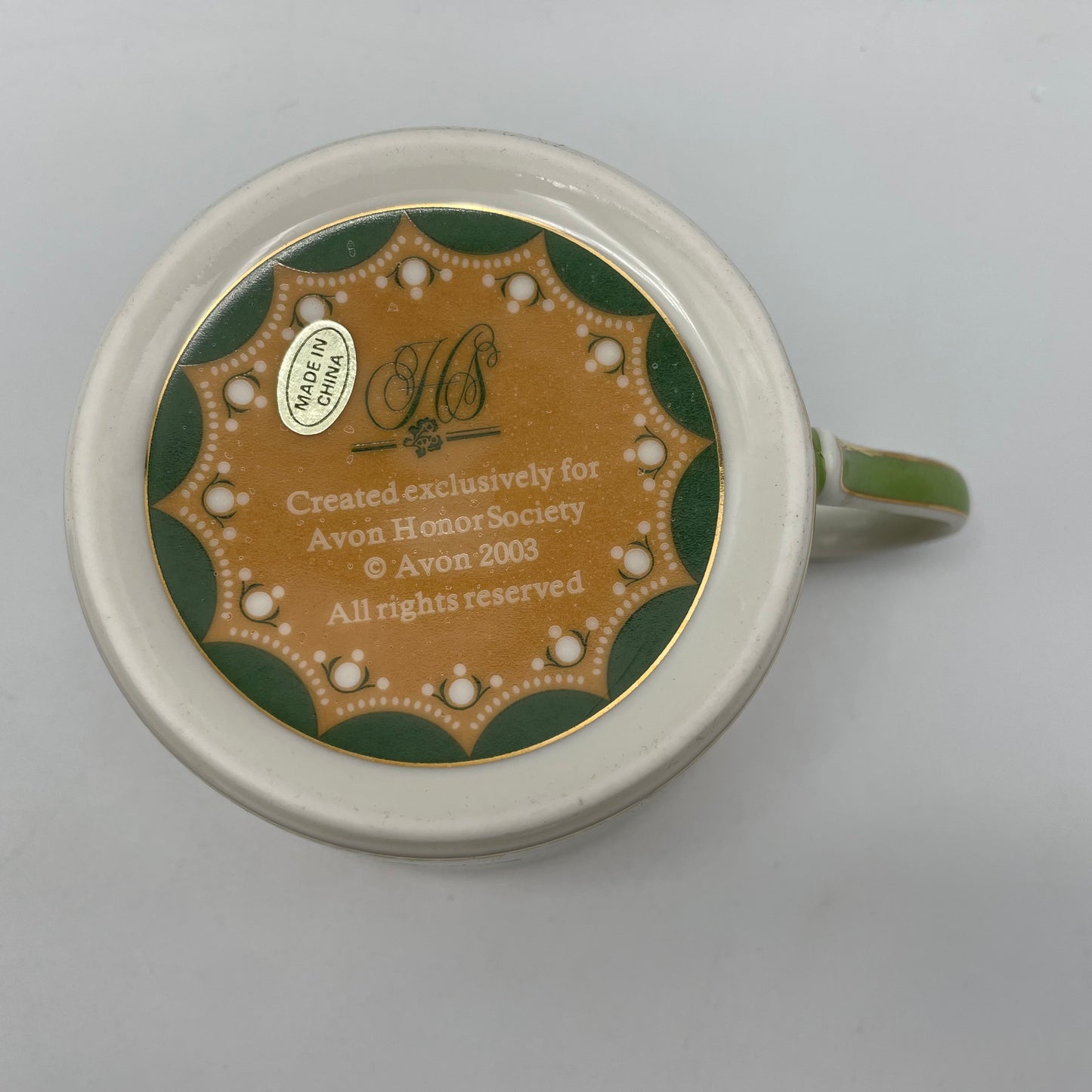 2003 Avon Honor Society Cup & Saucer with Stand