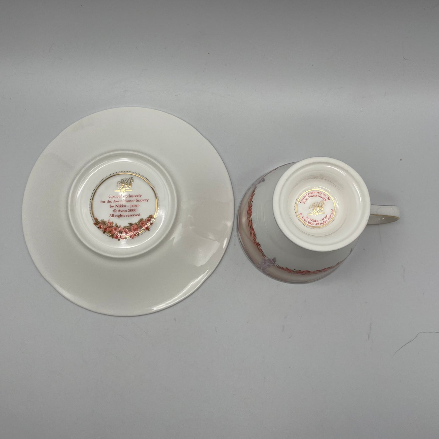 2000 Avon Honor Society Cup & Saucer with Stand
