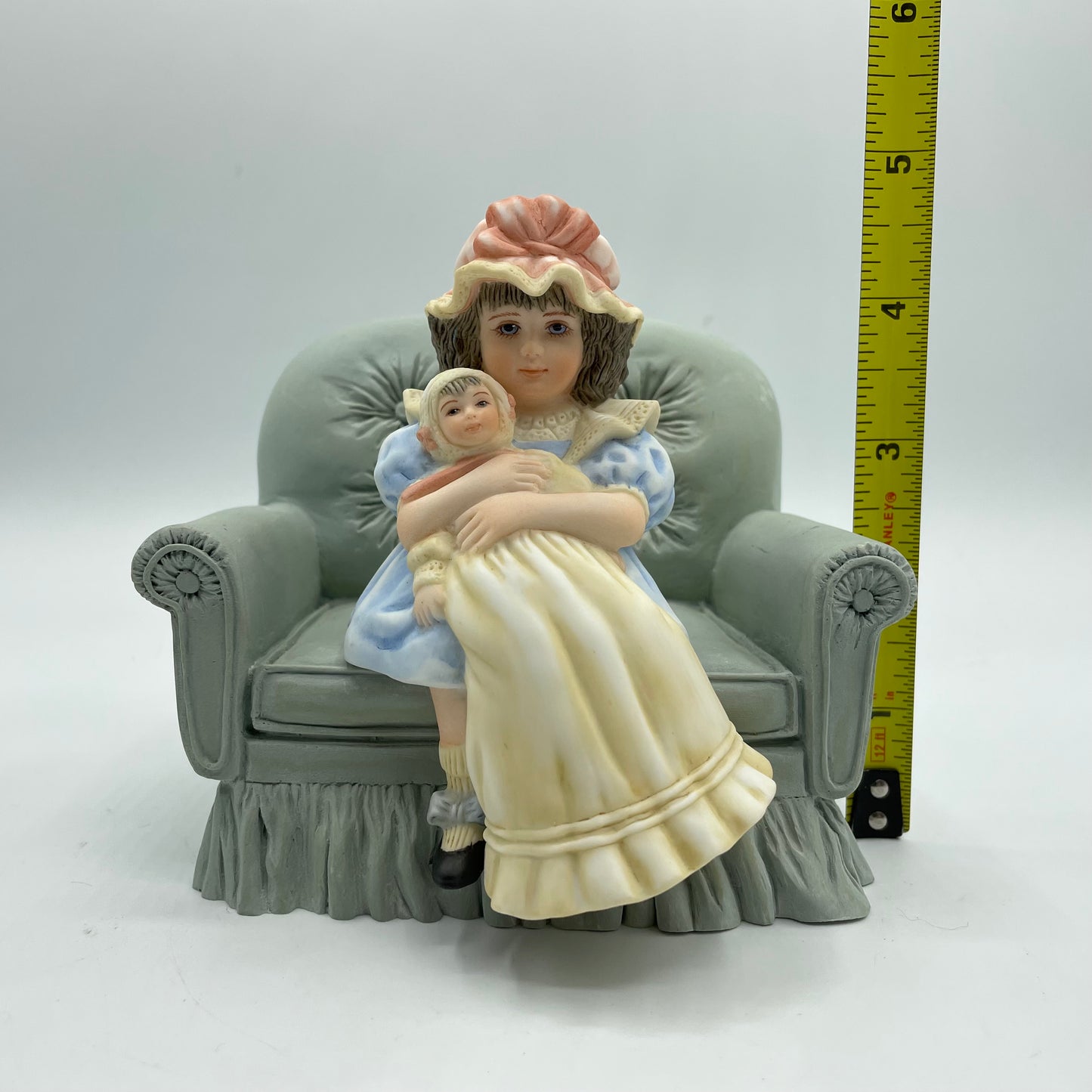 Jan Hagara "Courtney" Collectors Club Figurine & Grandma's Ruffled Chair