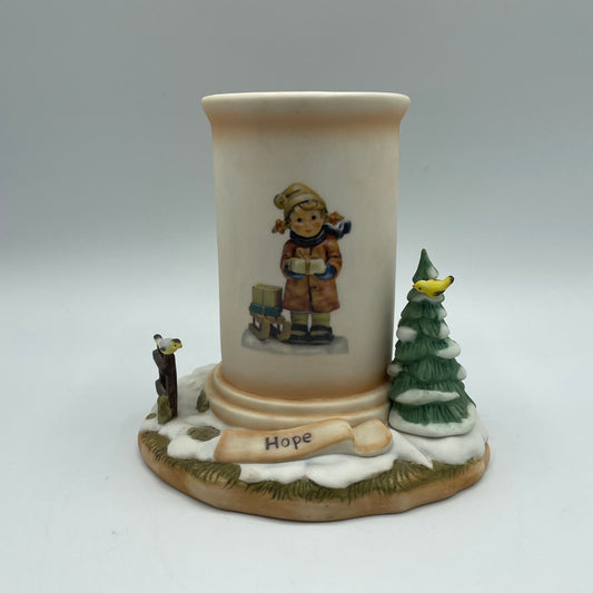 Bradford Exchange Candle Holder 'Hope- Warm Glow of Winter" Limited Edition