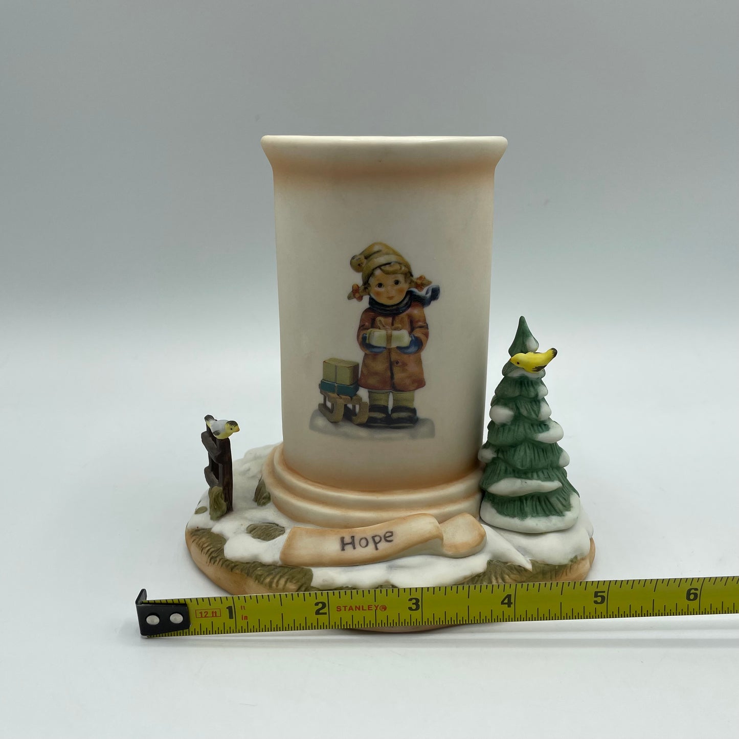 Bradford Exchange Candle Holder 'Hope- Warm Glow of Winter" Limited Edition