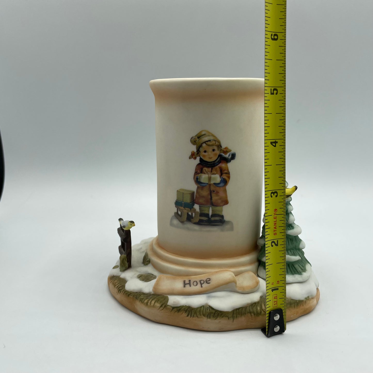 Bradford Exchange Candle Holder 'Hope- Warm Glow of Winter" Limited Edition