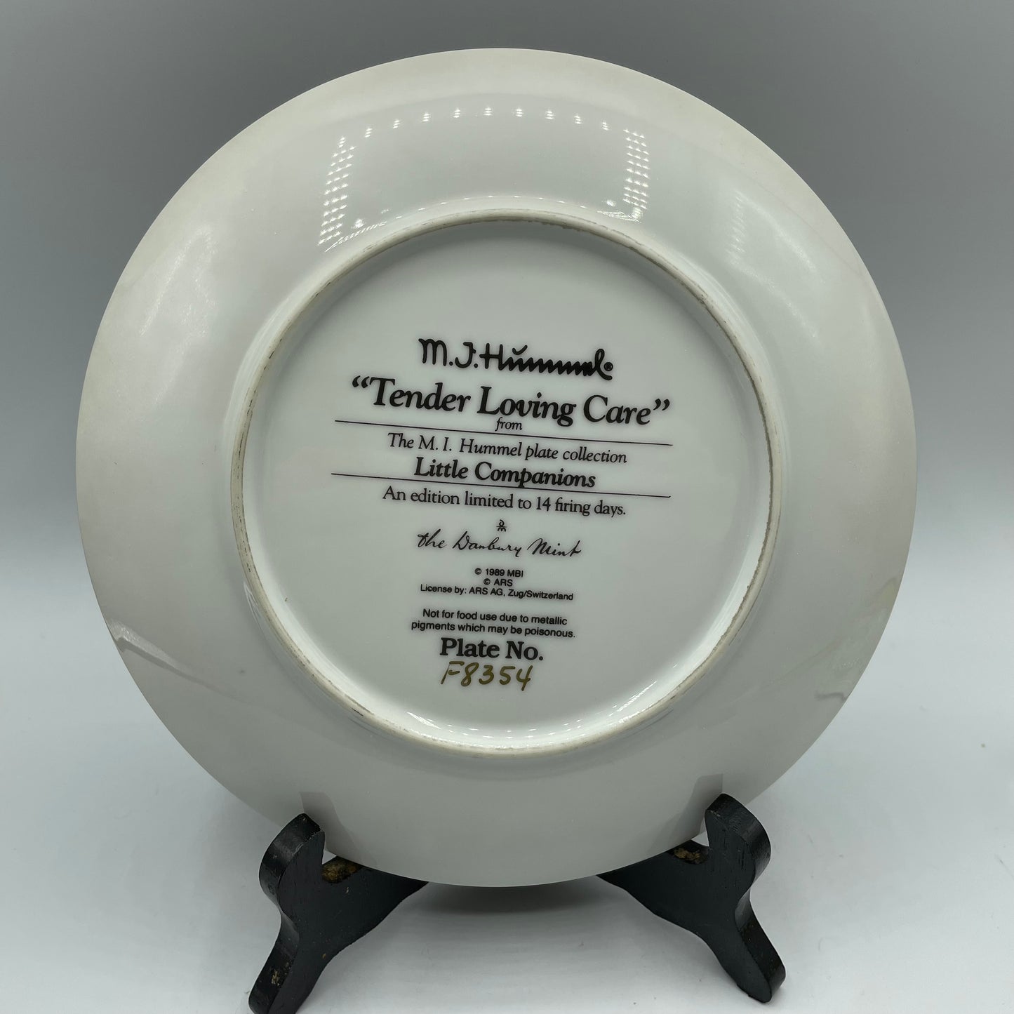 M.J. Hummel "Tender Loving Care" Little Companions Plate Collection
