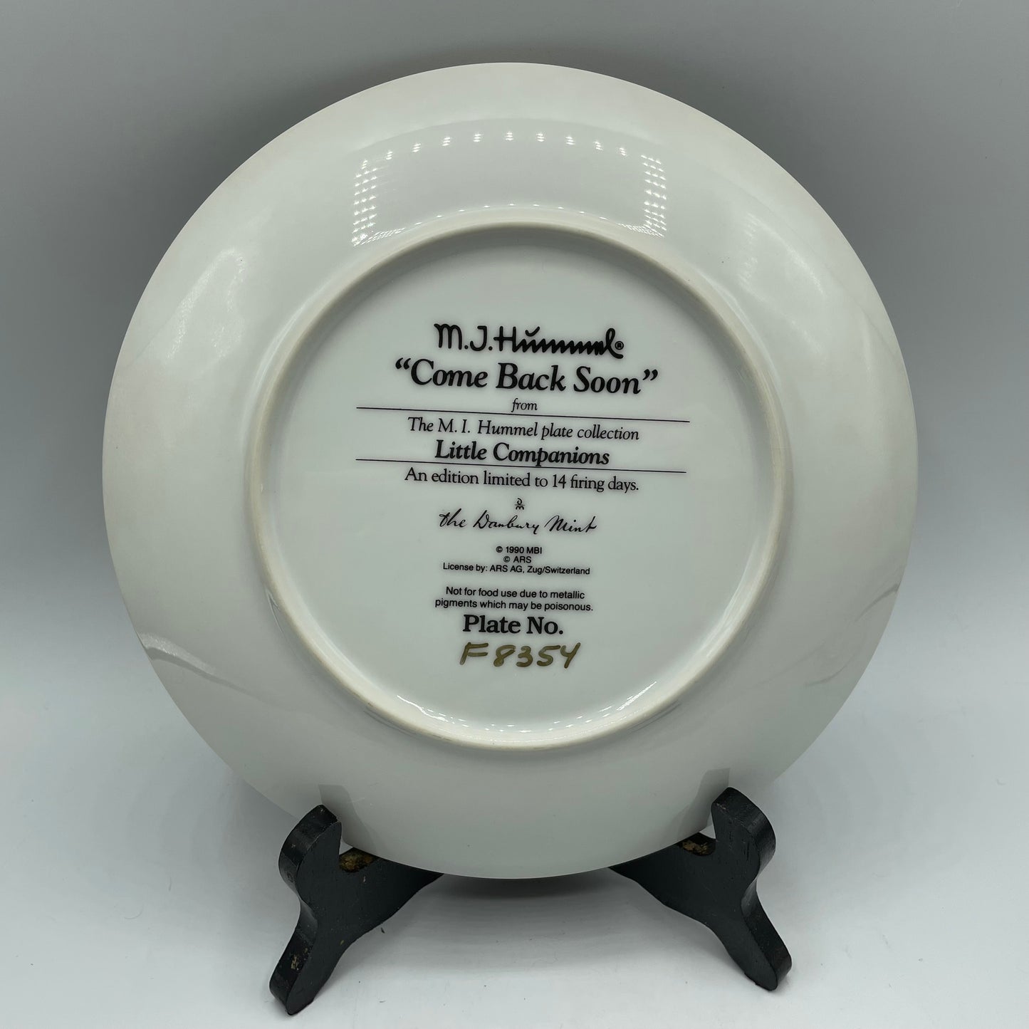M.J. Hummel "Come Back Soon" Little Companions Plate Collection