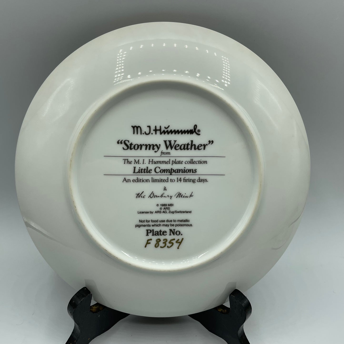 M.J. Hummel "Stormy Weather" Little Companions Plate Collection