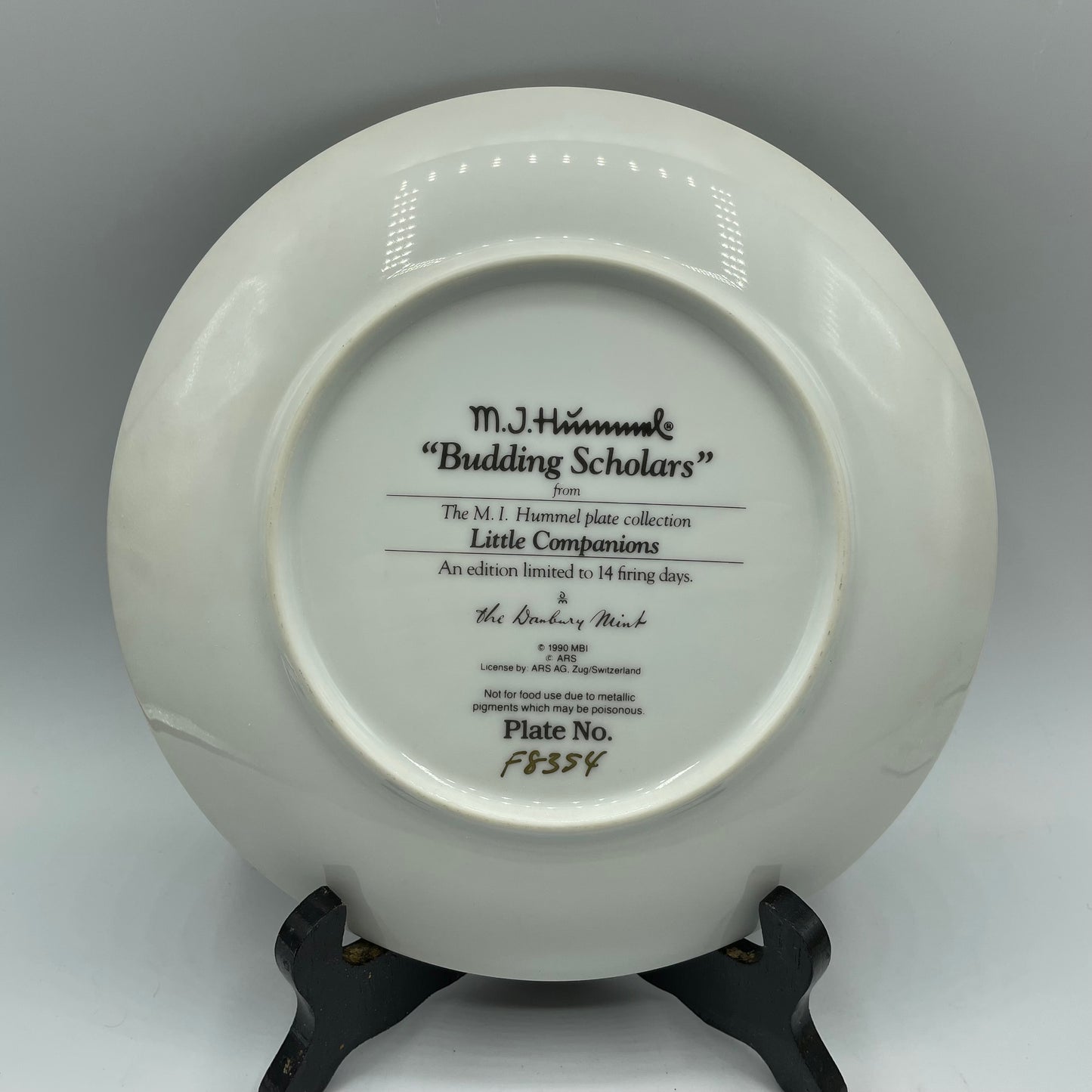 M.J. Hummel "Budding Scholars" Little Companions Plate Collection