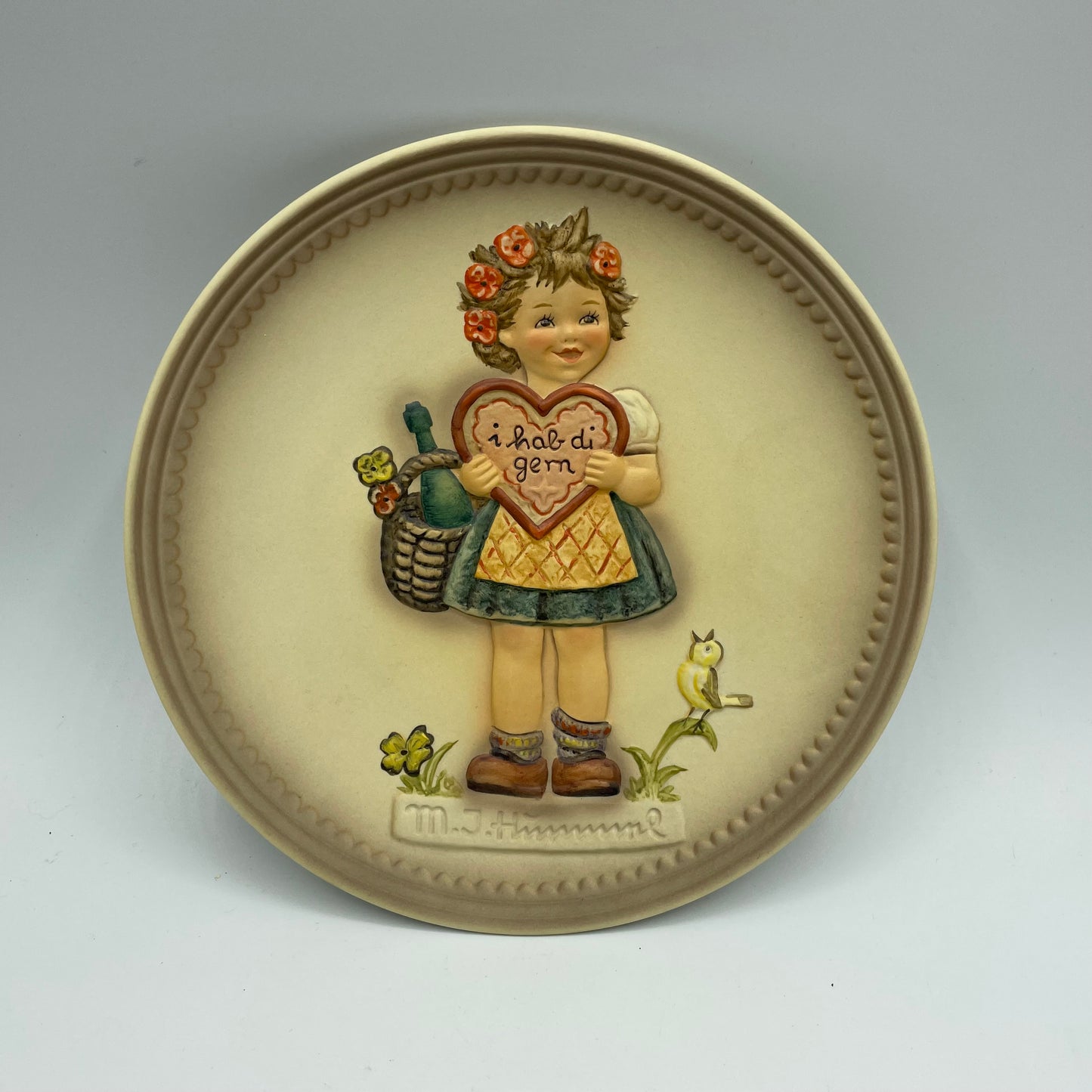 1985 Valentine Gift Plate Goebel Collectors Club 1st Edition Handpainted
