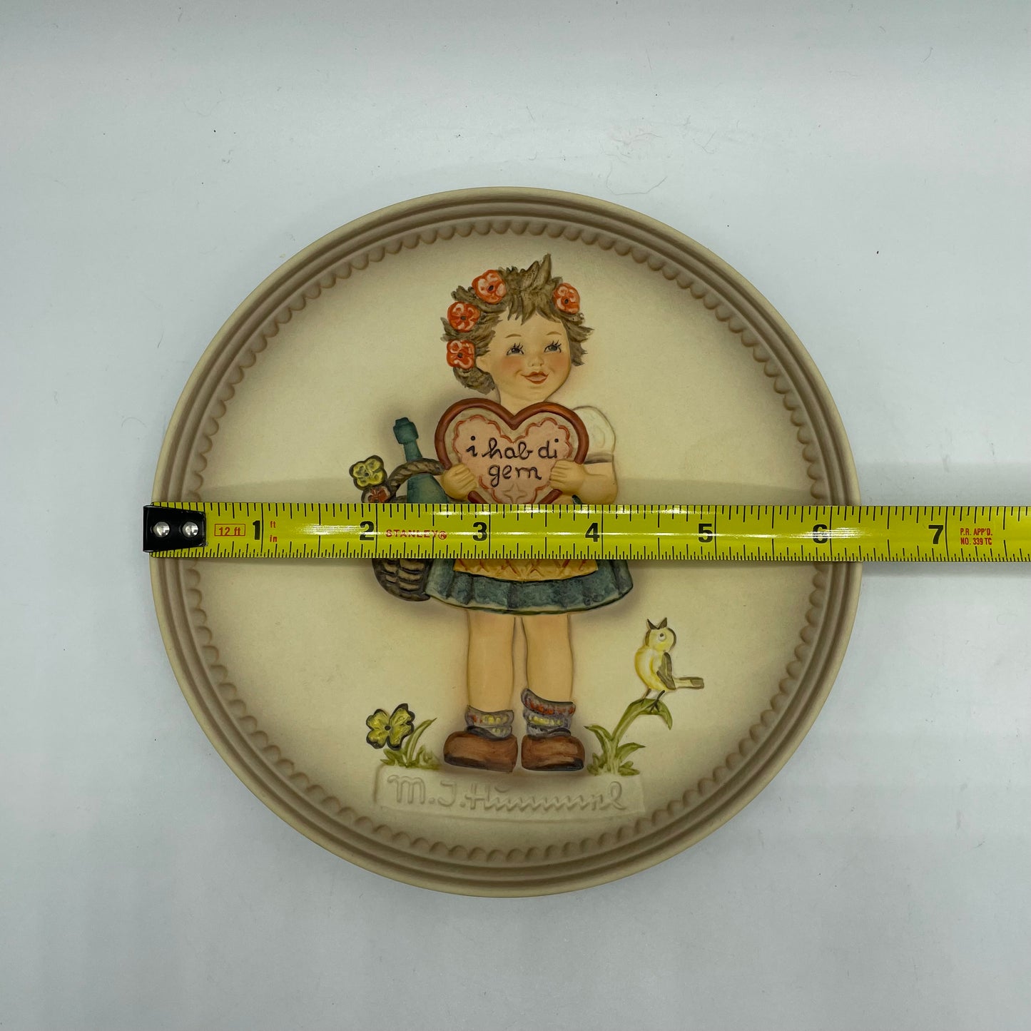 1985 Valentine Gift Plate Goebel Collectors Club 1st Edition Handpainted