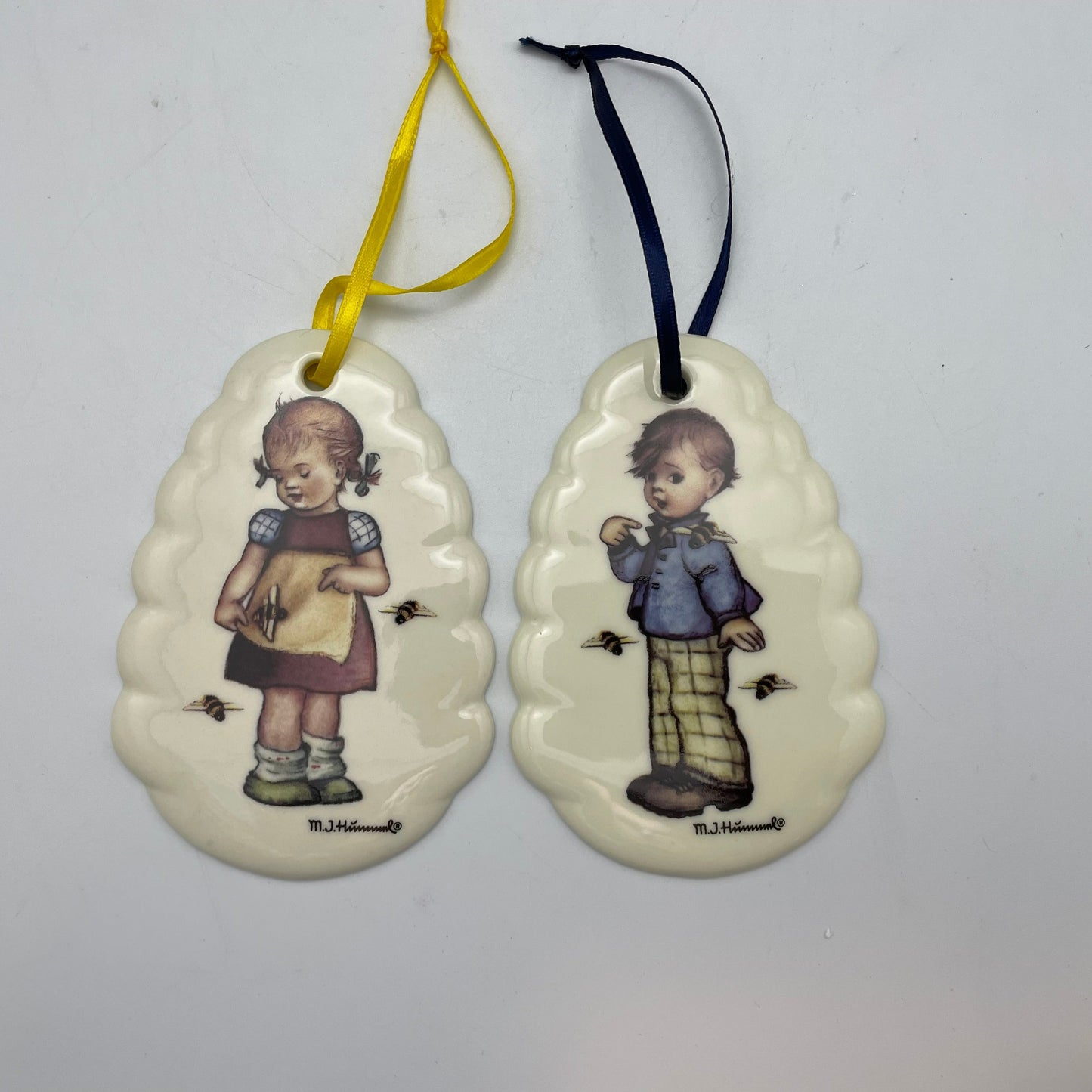 M.J. Hummel Club "Welcome Home" Ornaments 2014 & 2015, Set of 2