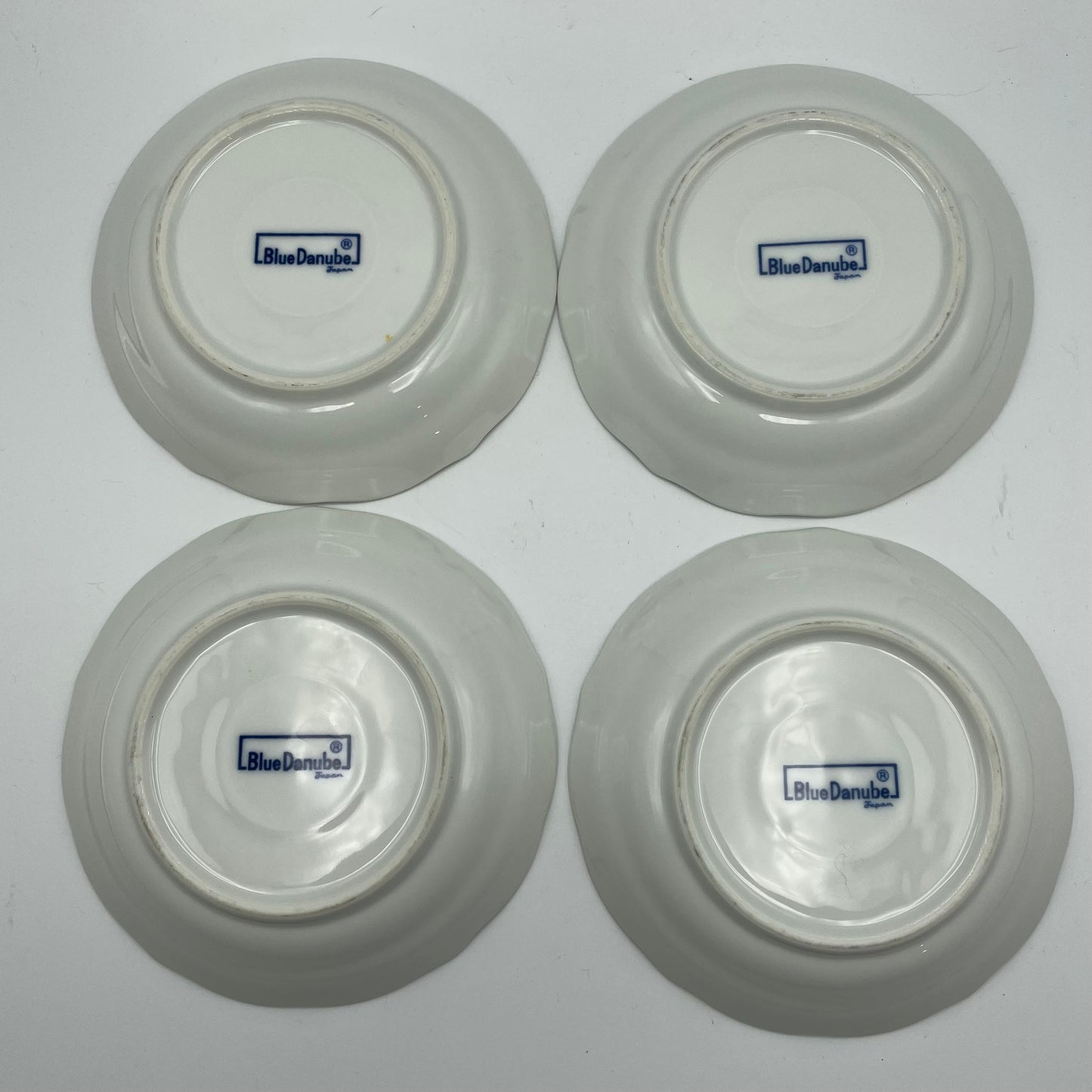 Blue Danube Cup & Saucer With Rectangular Back Stamp, Set of 4