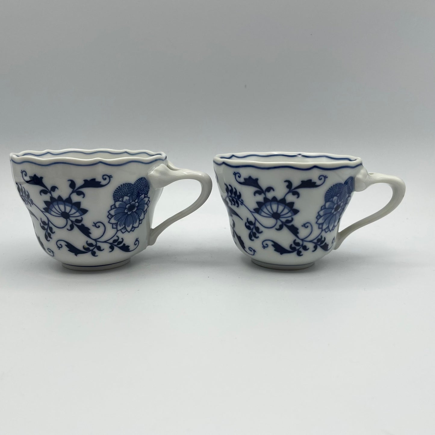 Blue Danube Cup & Saucer With Rectangular Back Stamp, Set of 4
